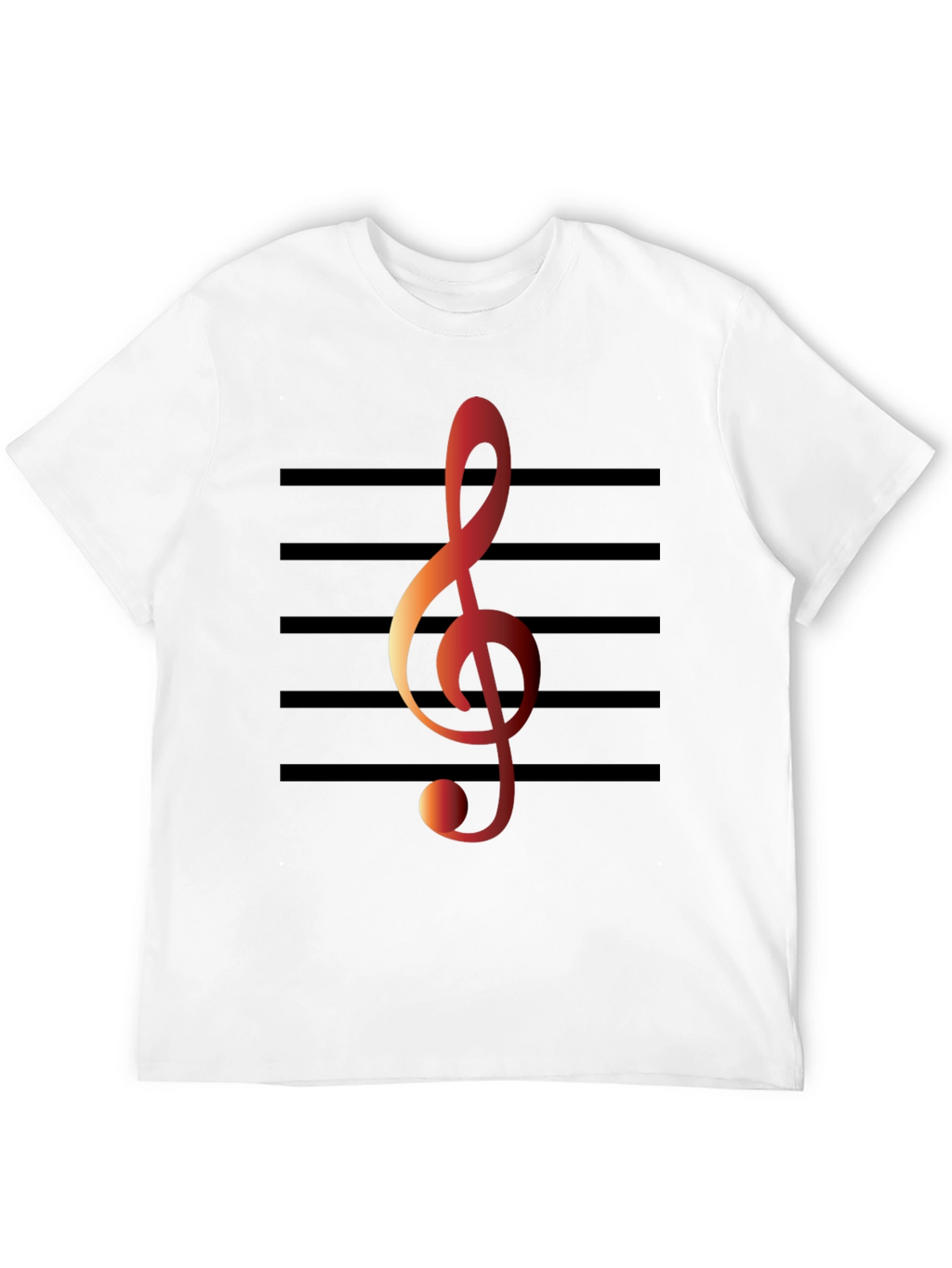 Musical Note Graphic Tee - Black Cotton T-Shirt