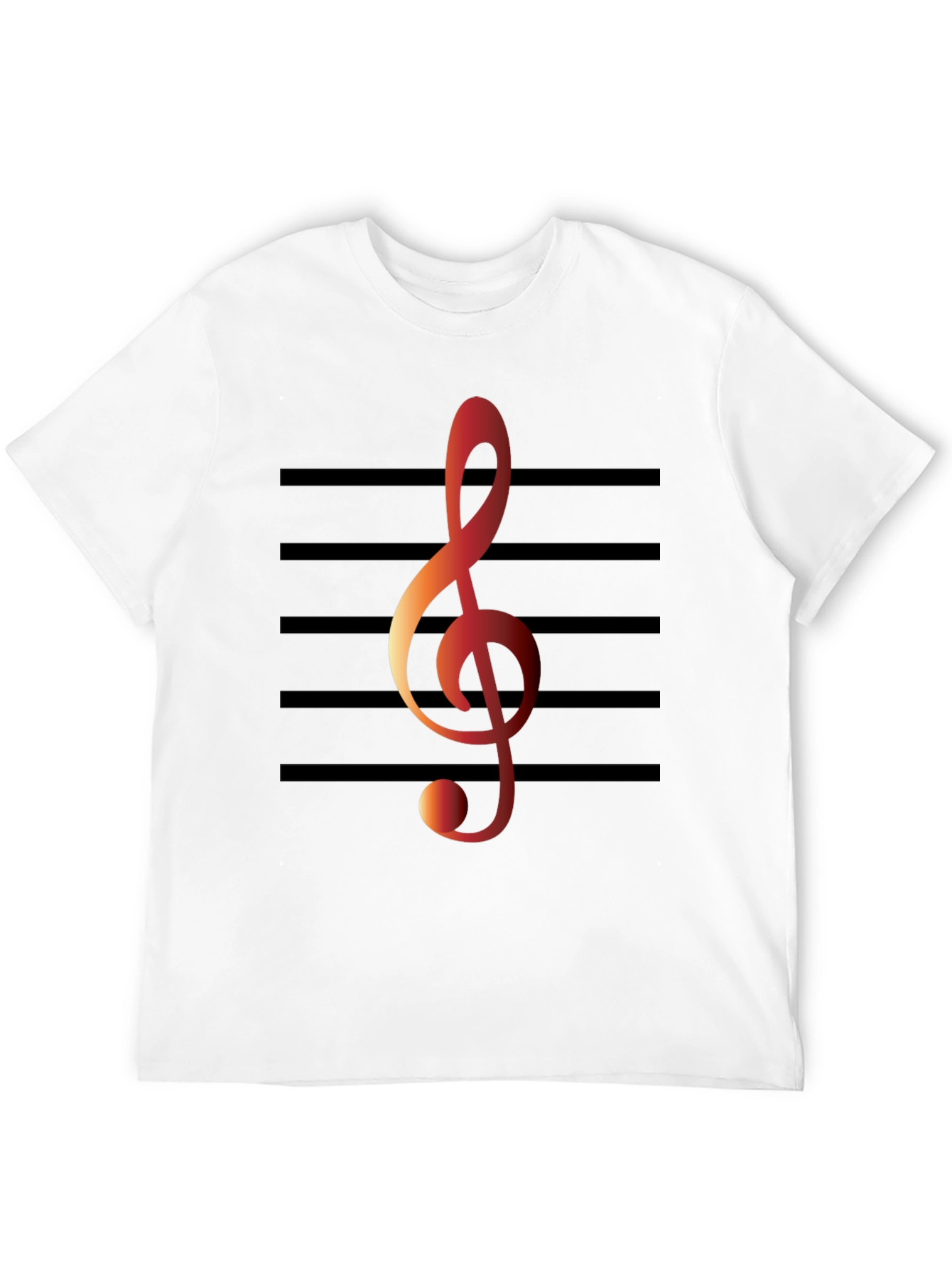 Musical Note Graphic Tee - Black Cotton T-Shirt