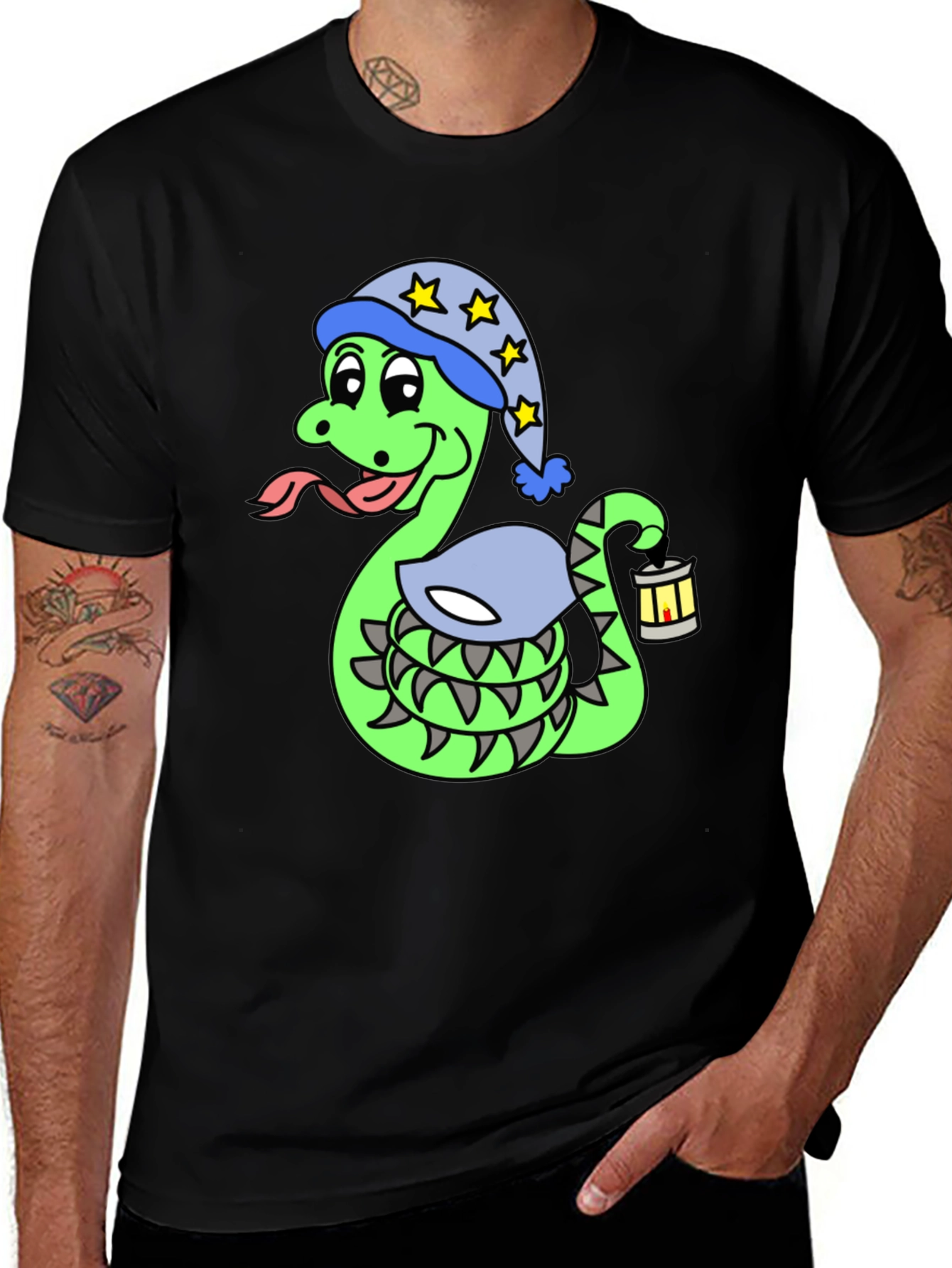 Snake in Pajamas Graphic T-Shirt