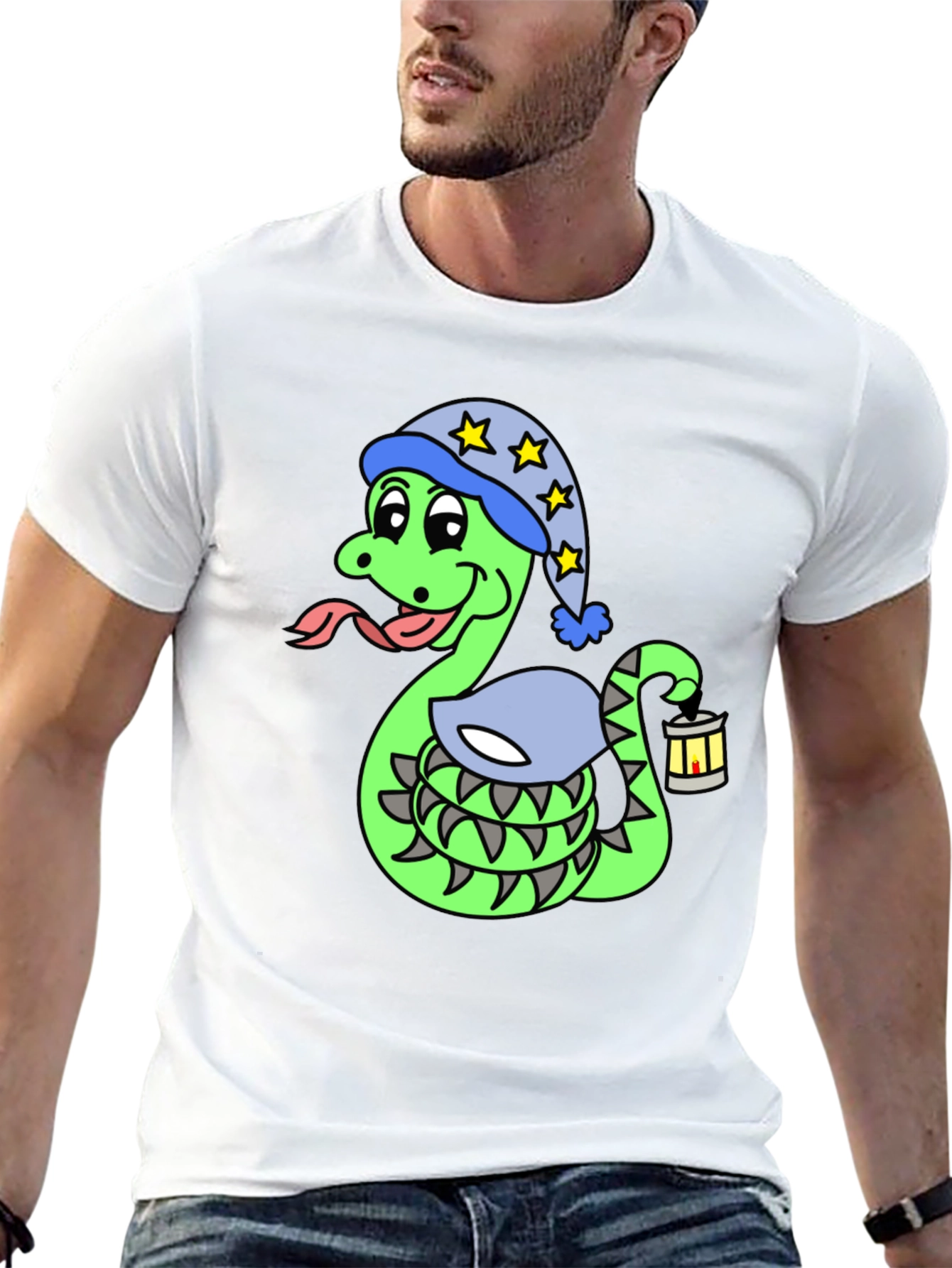 Snake in Pajamas Graphic T-Shirt