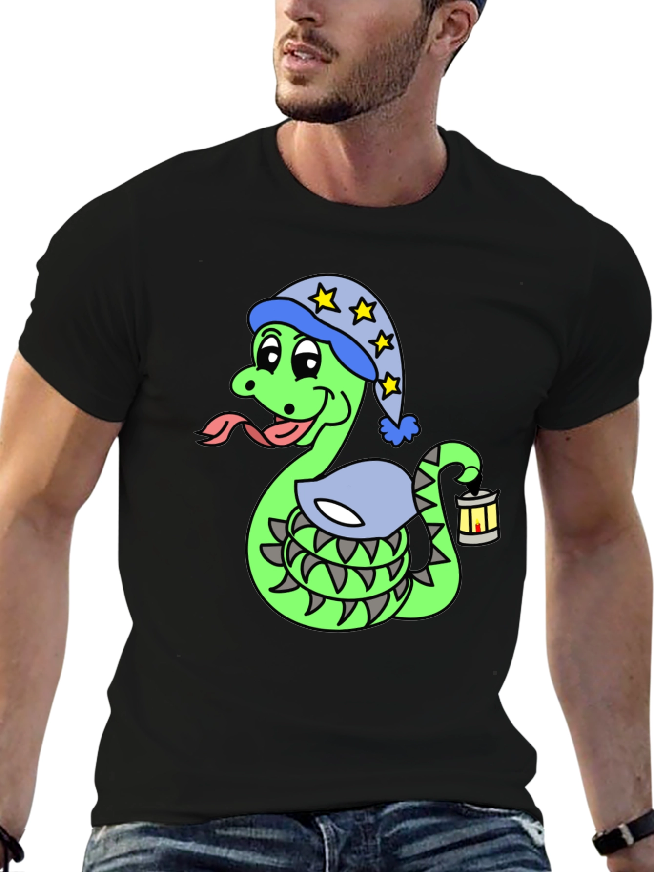 Snake in Pajamas Graphic T-Shirt