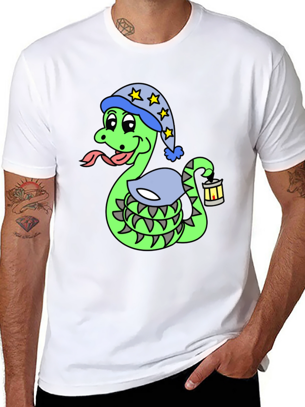 Snake in Pajamas Graphic T-Shirt