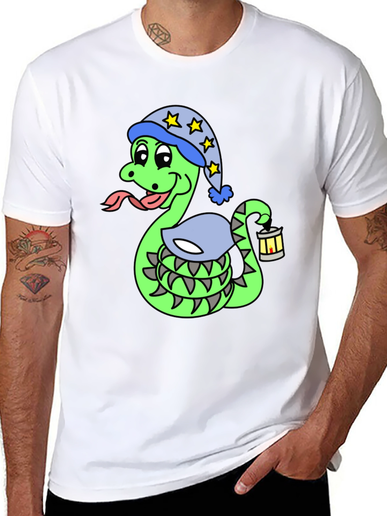Snake in Pajamas Graphic T-Shirt