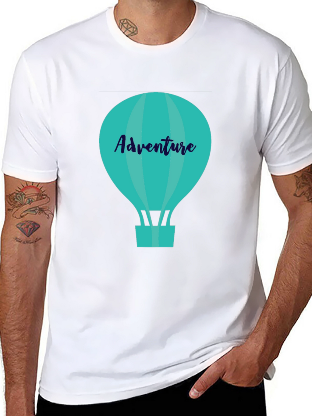 Adventure Awaits: Stylish Hot Air Balloon Graphic Tee
