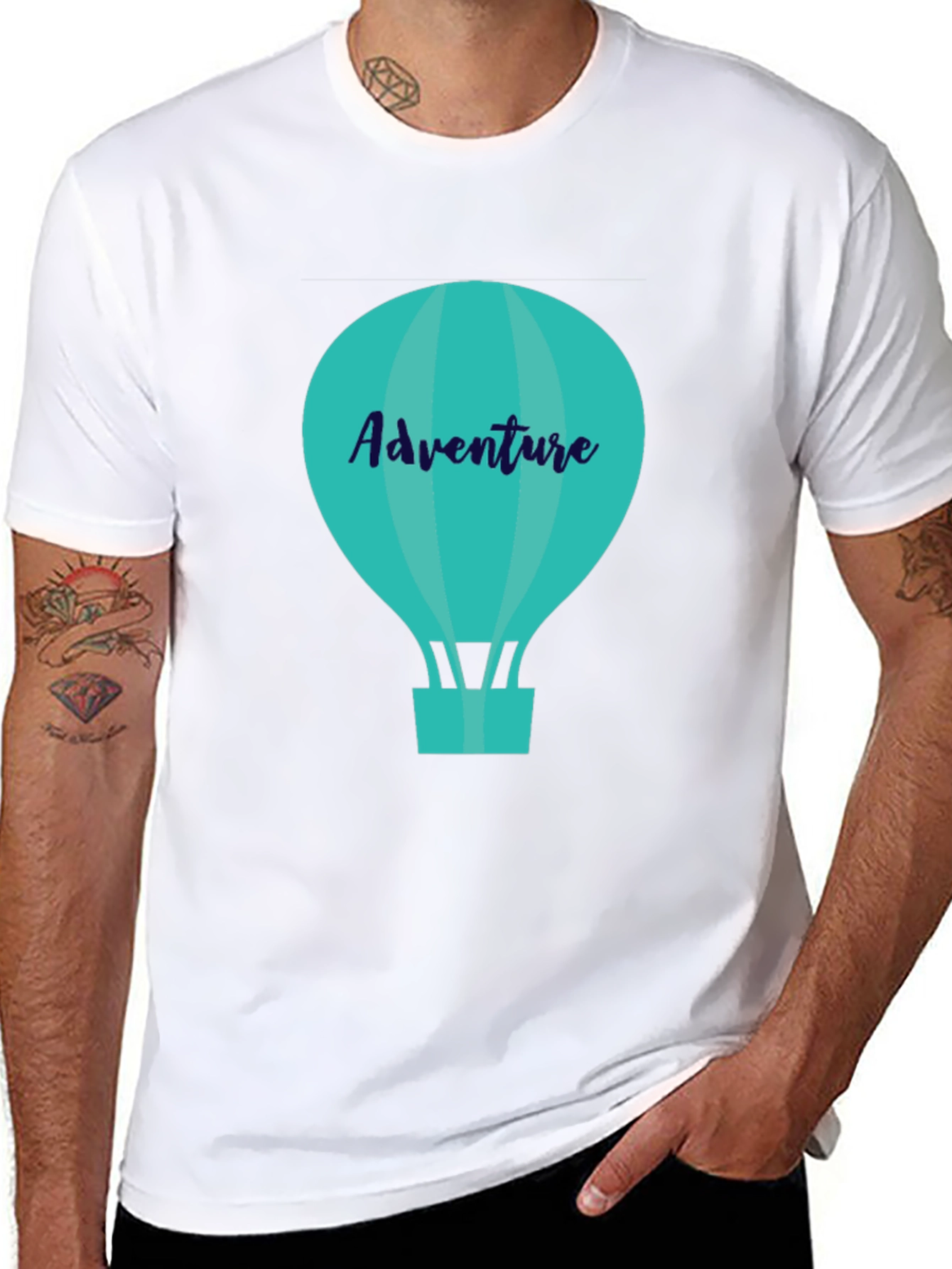 Adventure Awaits: Stylish Hot Air Balloon Graphic Tee