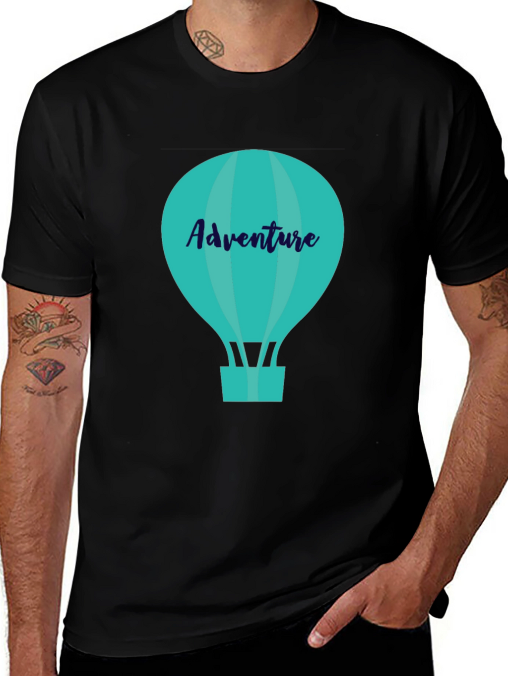 Adventure Awaits: Stylish Hot Air Balloon Graphic Tee