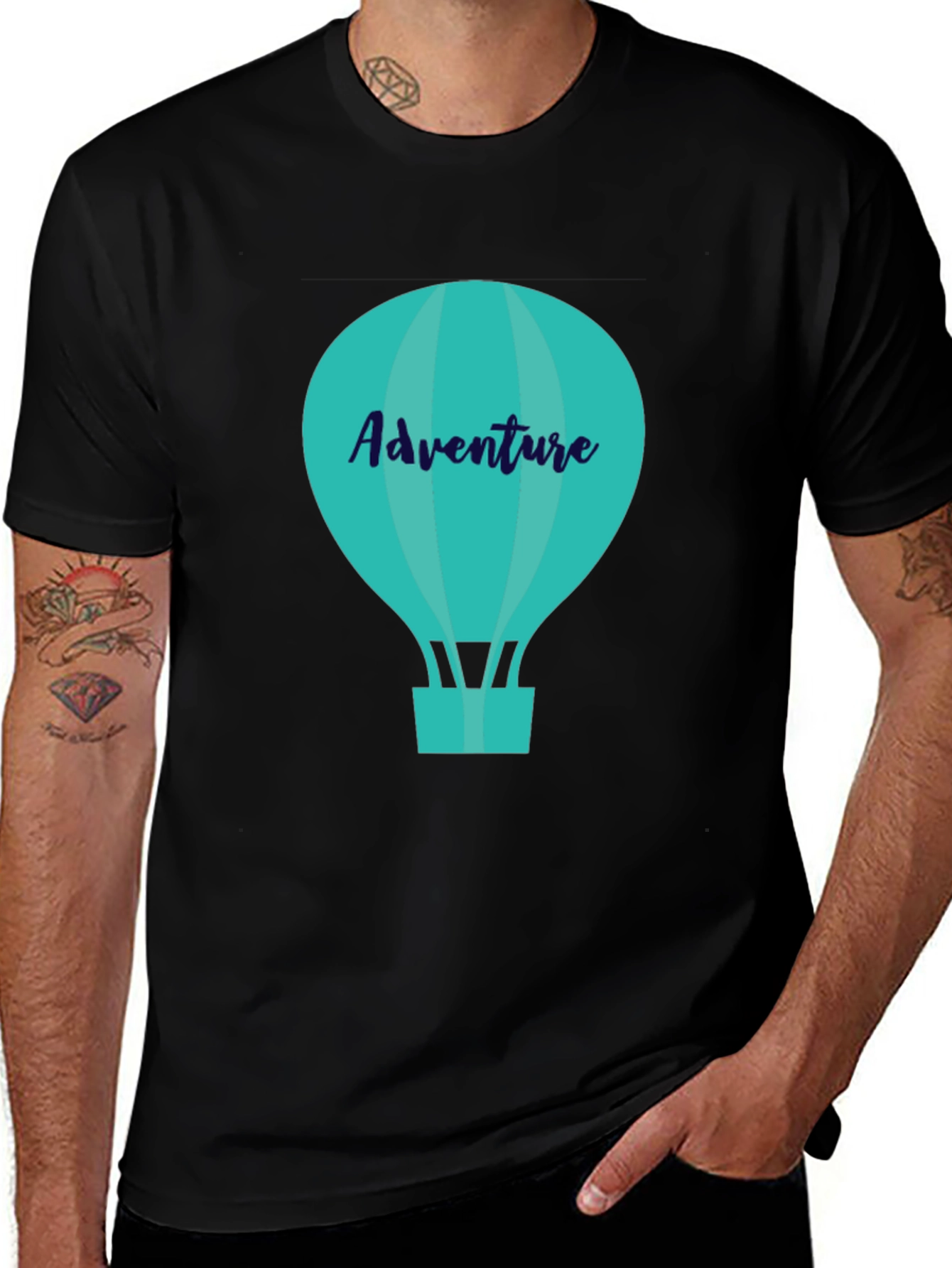Adventure Awaits: Stylish Hot Air Balloon Graphic Tee