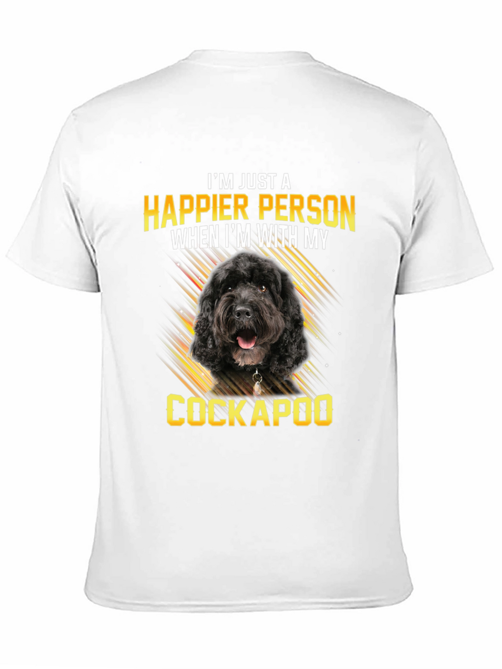 Happy Cockapoo Person Black T-Shirt