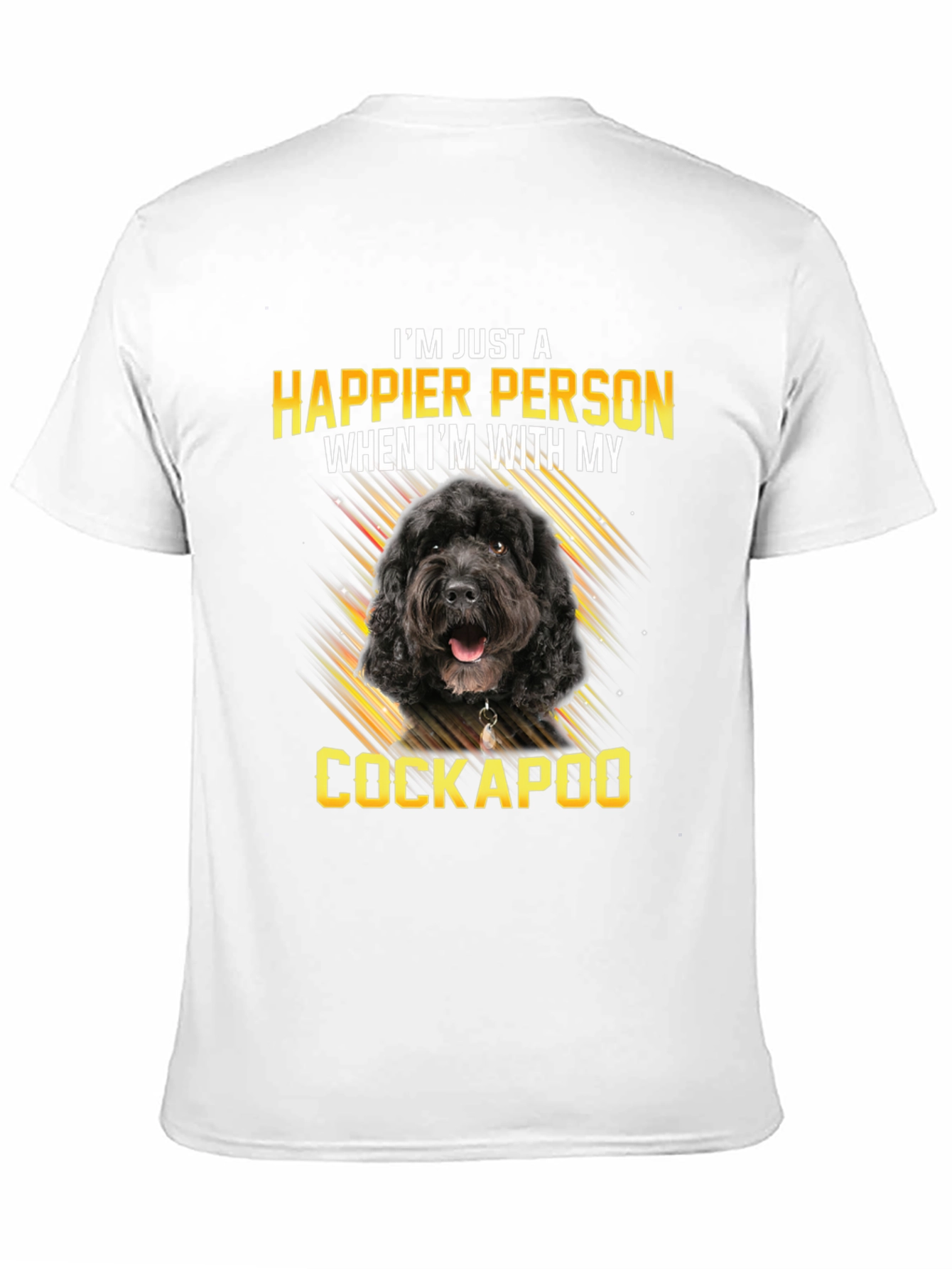 Happy Cockapoo Person Black T-Shirt