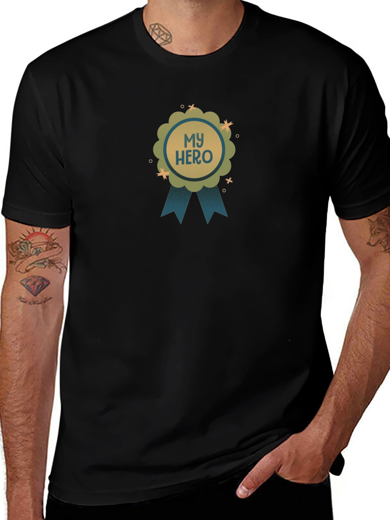 My Hero Graphic T-Shirt - Black