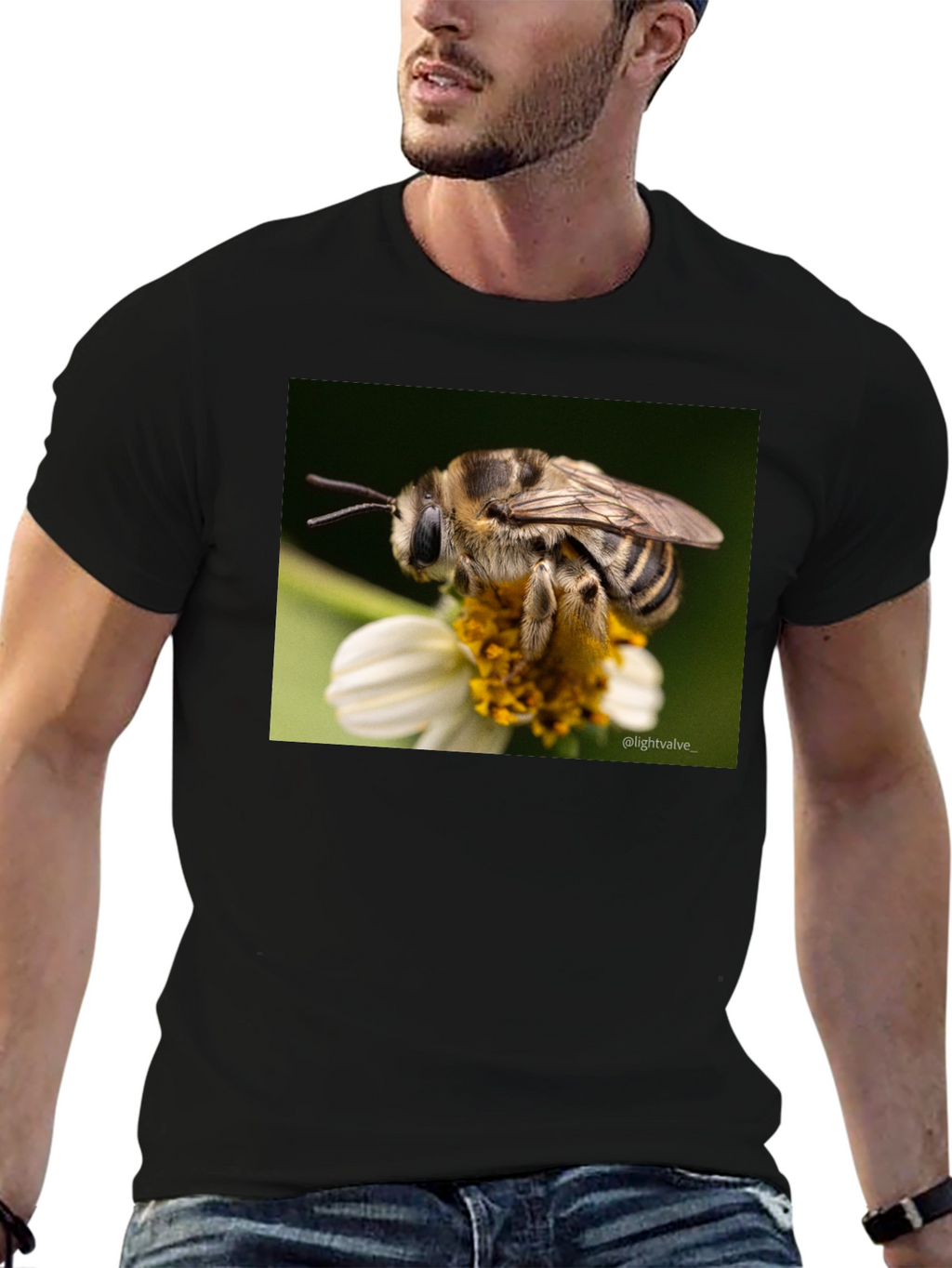 Bee on Flower Graphic T-Shirt