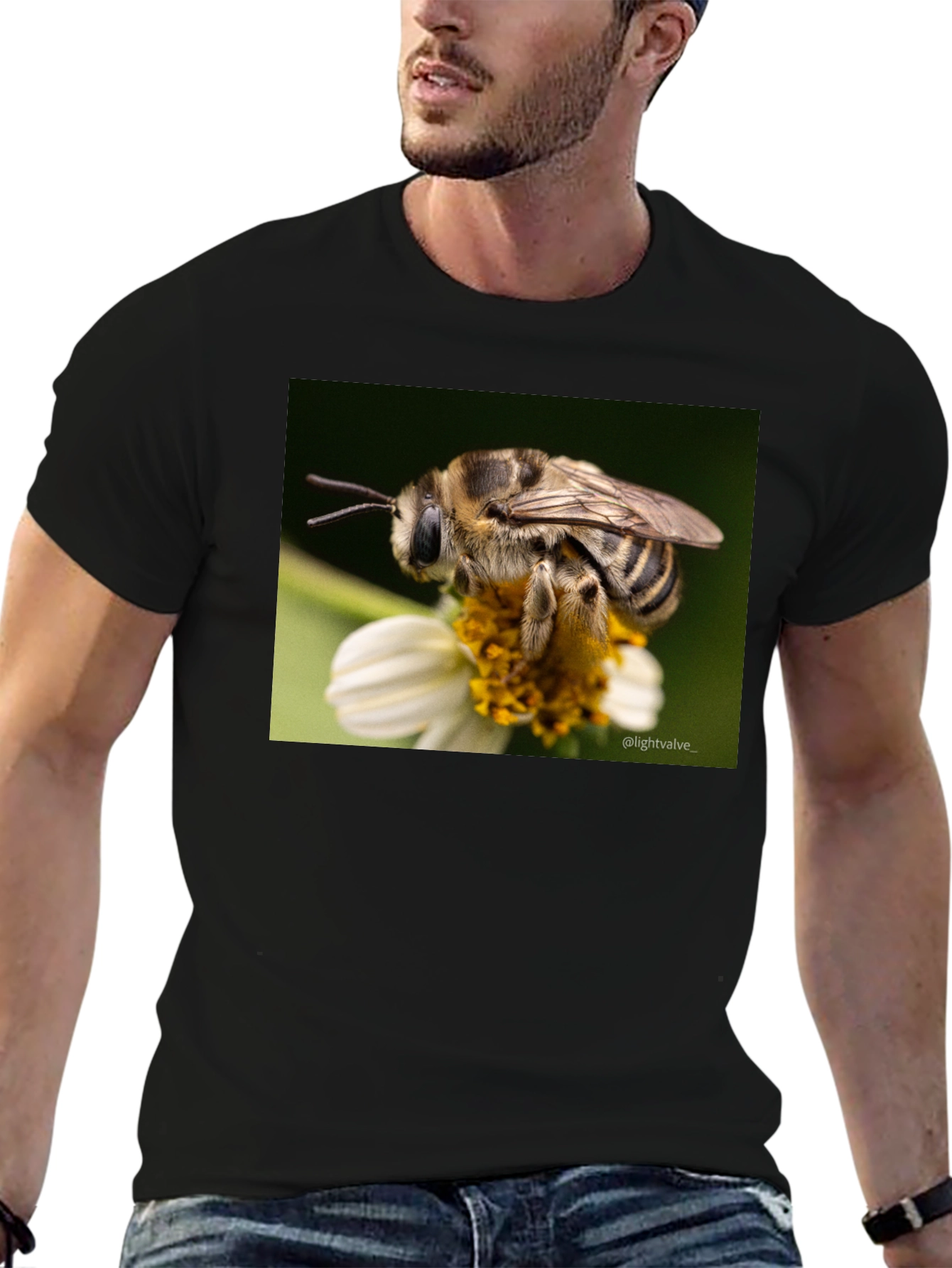 Bee on Flower Graphic T-Shirt