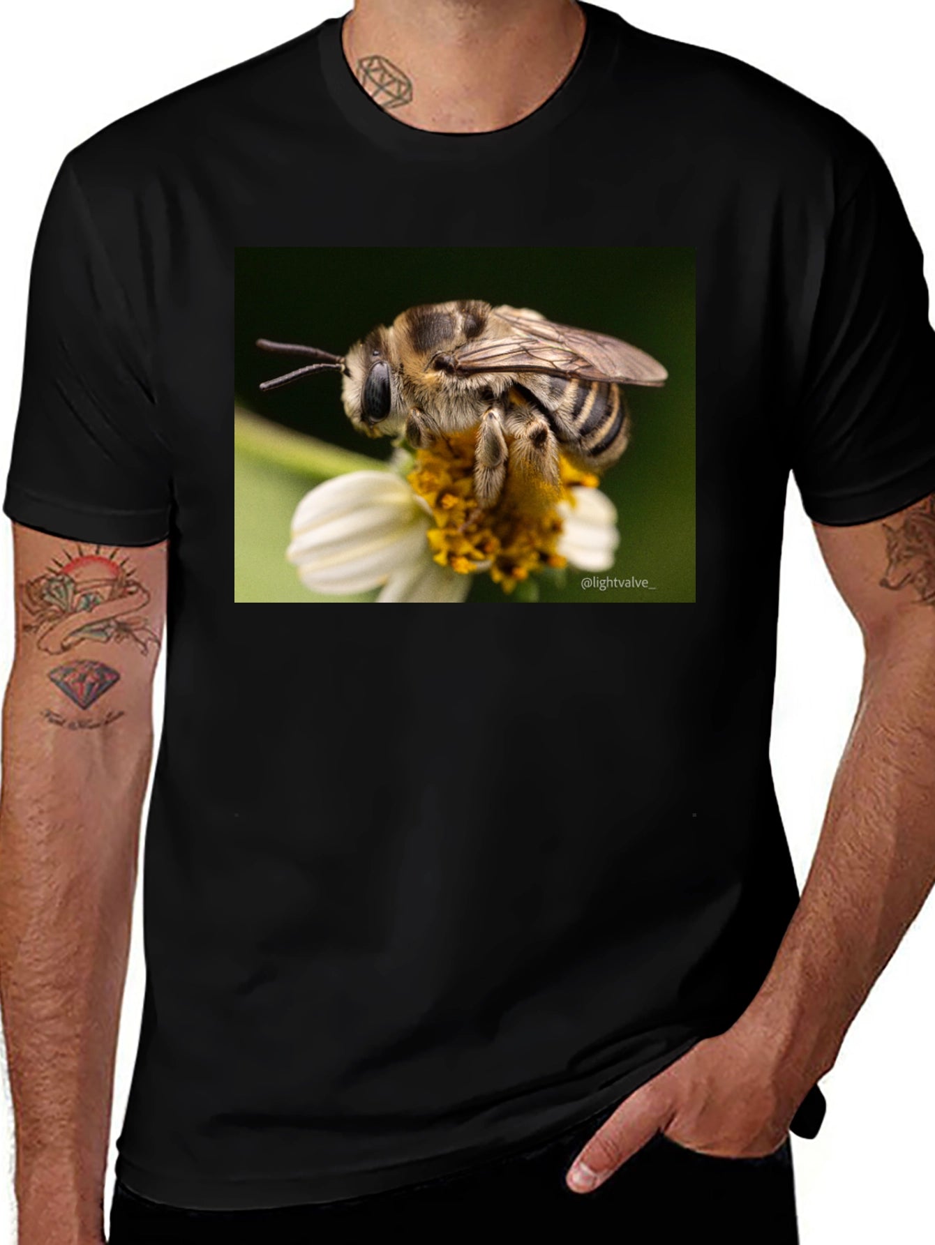 Bee on Flower Graphic T-Shirt