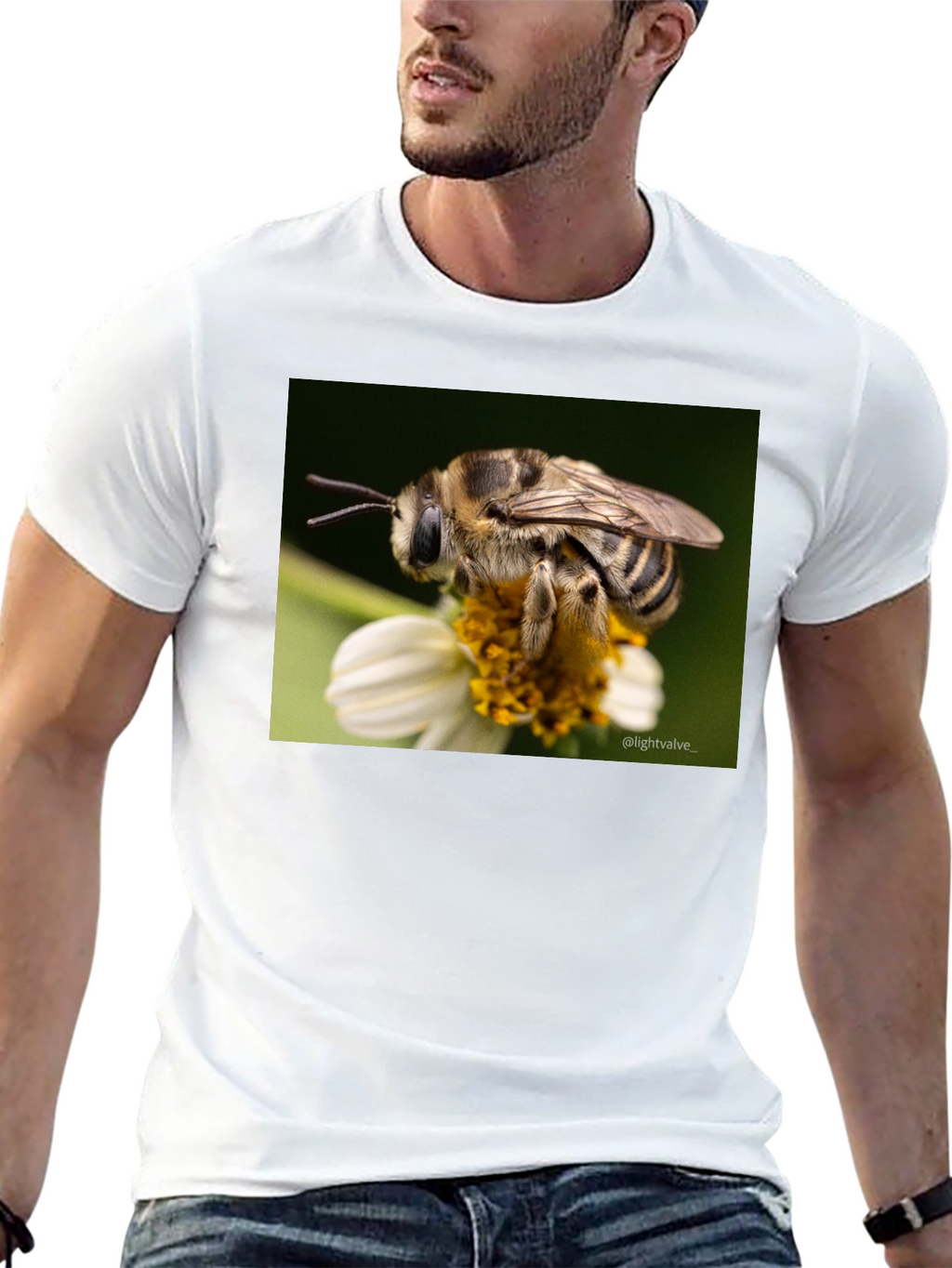 Bee on Flower Graphic T-Shirt