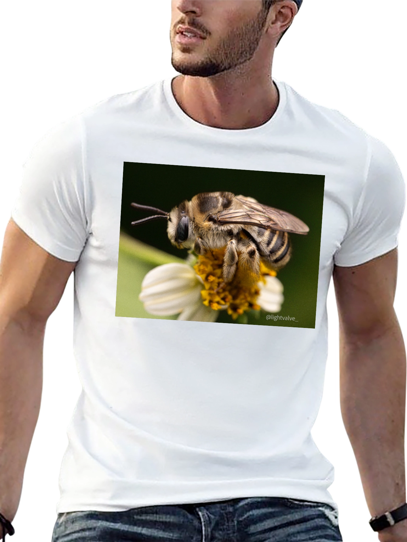 Bee on Flower Graphic T-Shirt