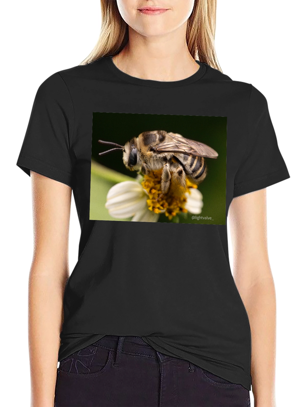 Bee on Flower Graphic T-Shirt