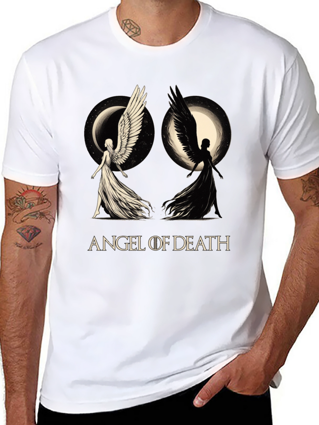 Angel of Death Graphic T-Shirt - Black
