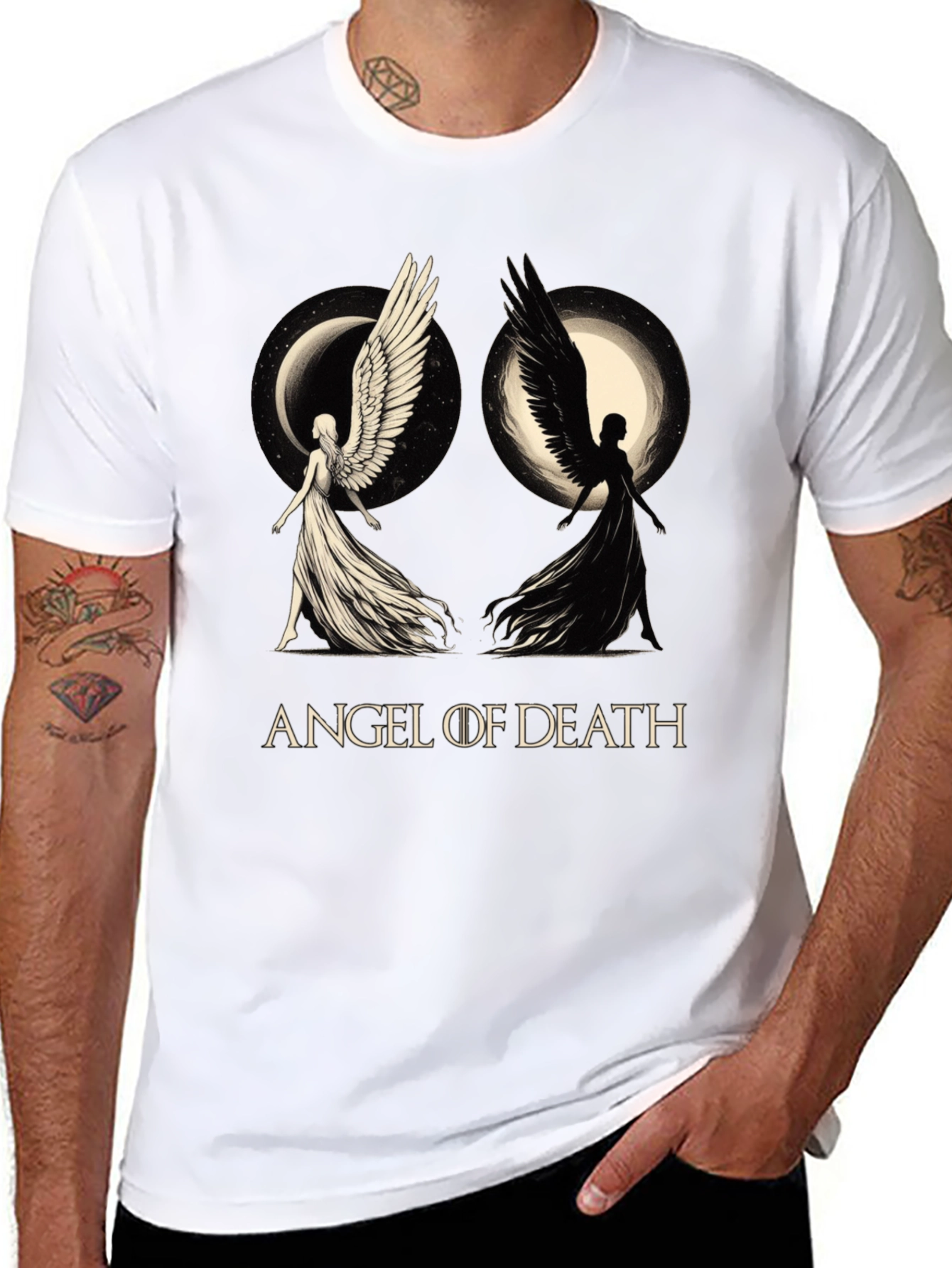 Angel of Death Graphic T-Shirt - Black