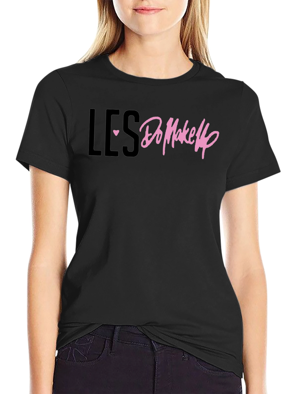 LES Heart Do Makeup T-Shirt - Black