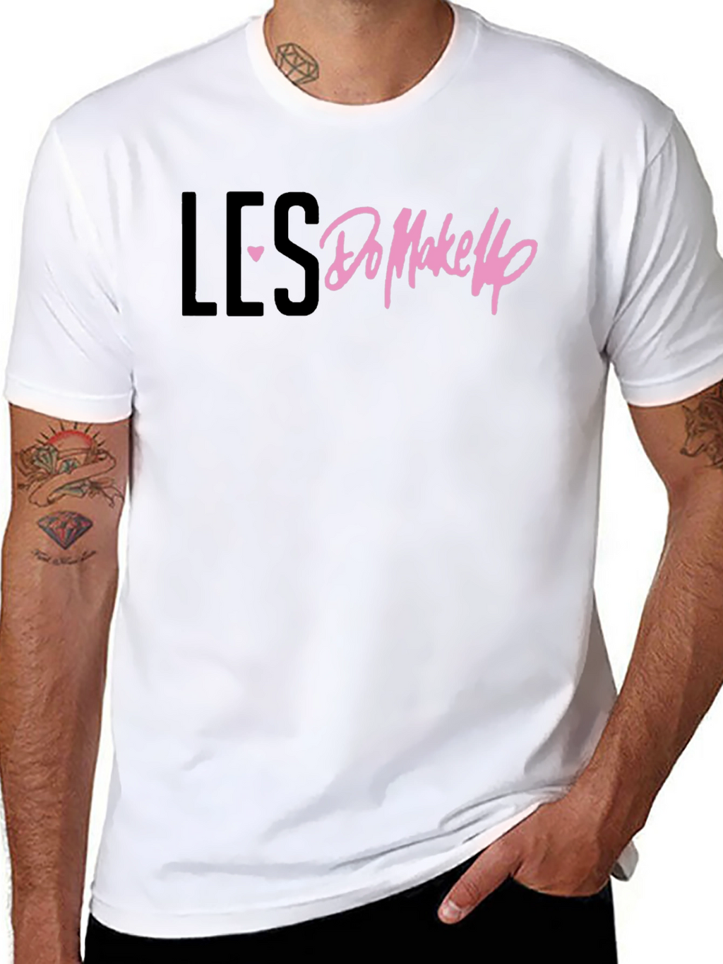 LES Heart Do Makeup T-Shirt - Black