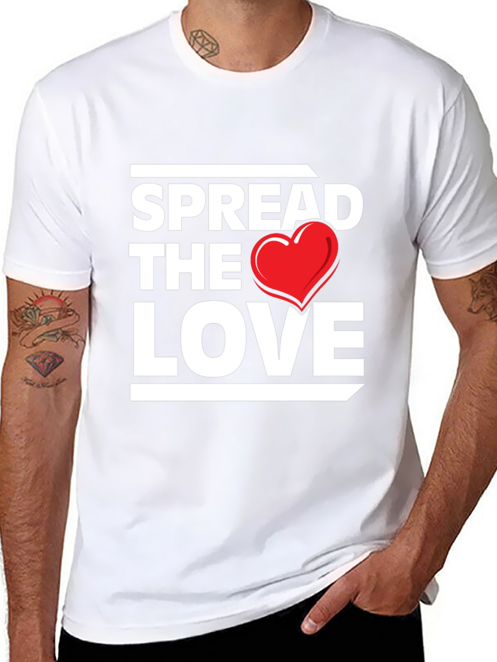 Spread the Love Graphic Tee - Black