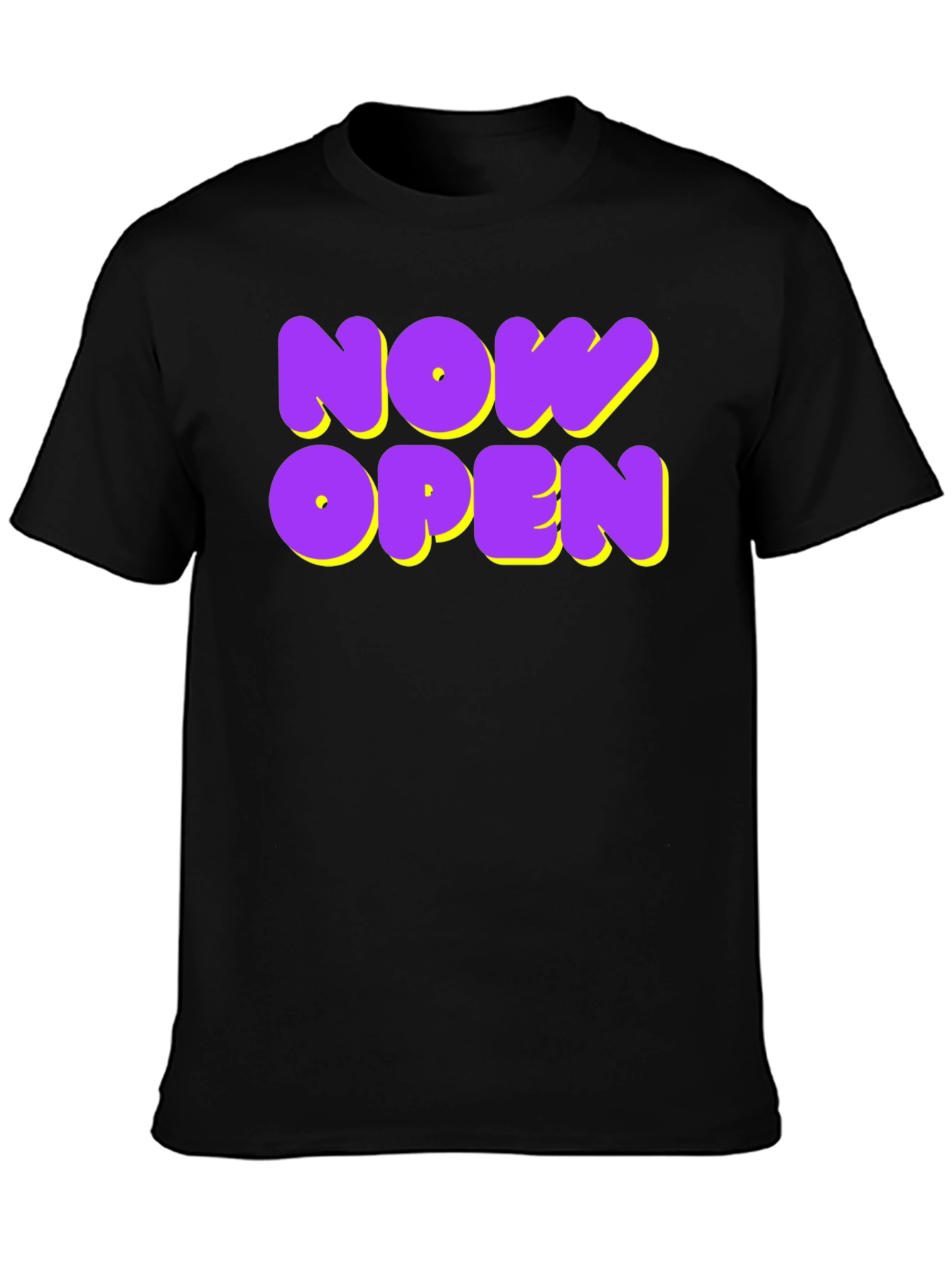 Now Open Graphic Tee - Trendy Casual Wear