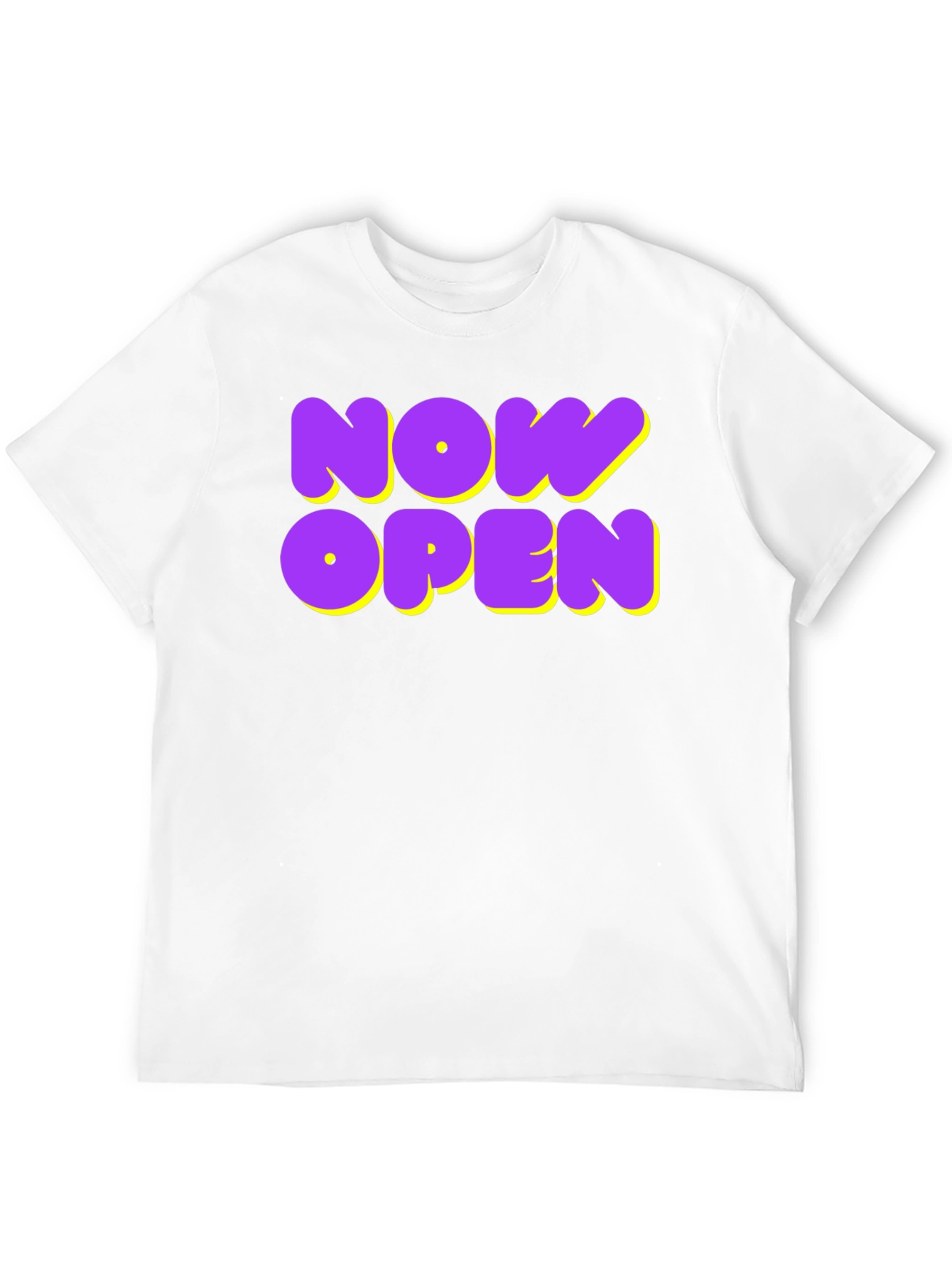Now Open Graphic Tee - Trendy Casual Wear