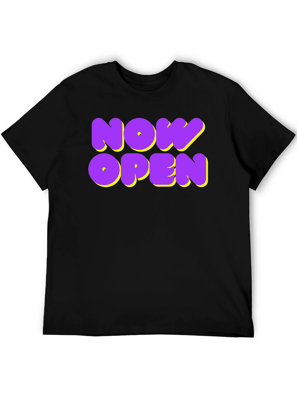 Now Open Graphic Tee - Trendy Casual Wear