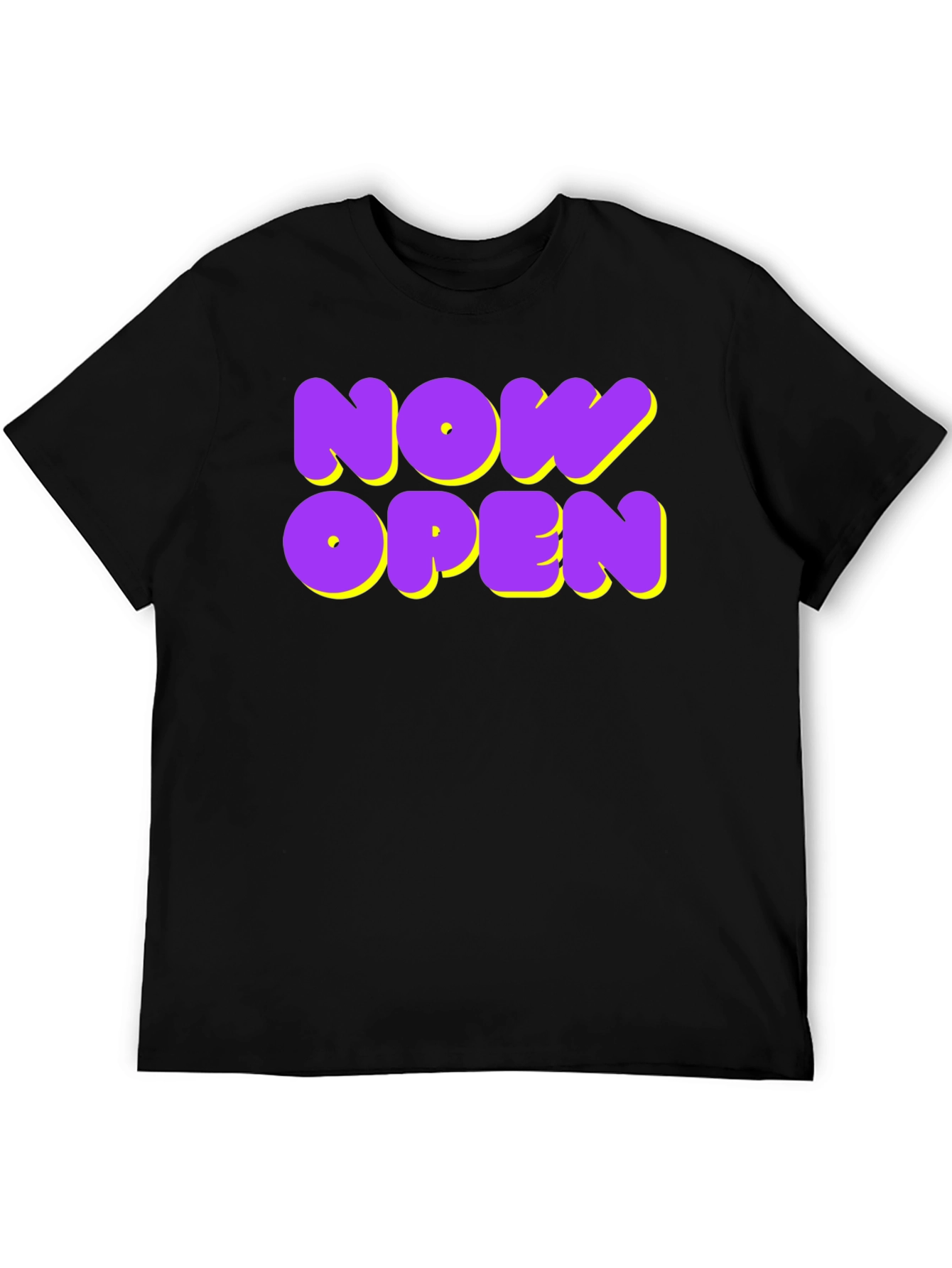 Now Open Graphic Tee - Trendy Casual Wear