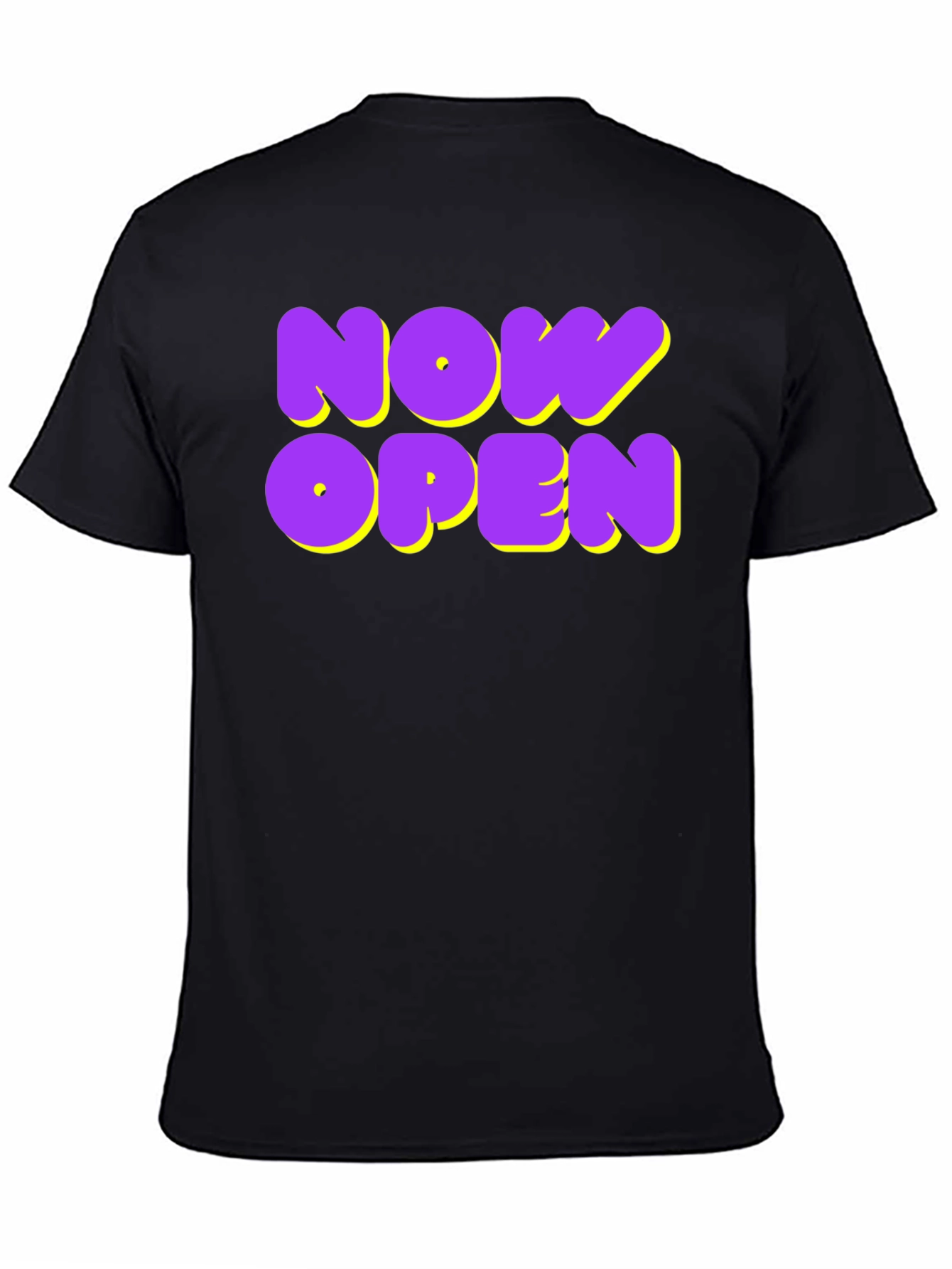 Now Open Graphic Tee - Trendy Casual Wear