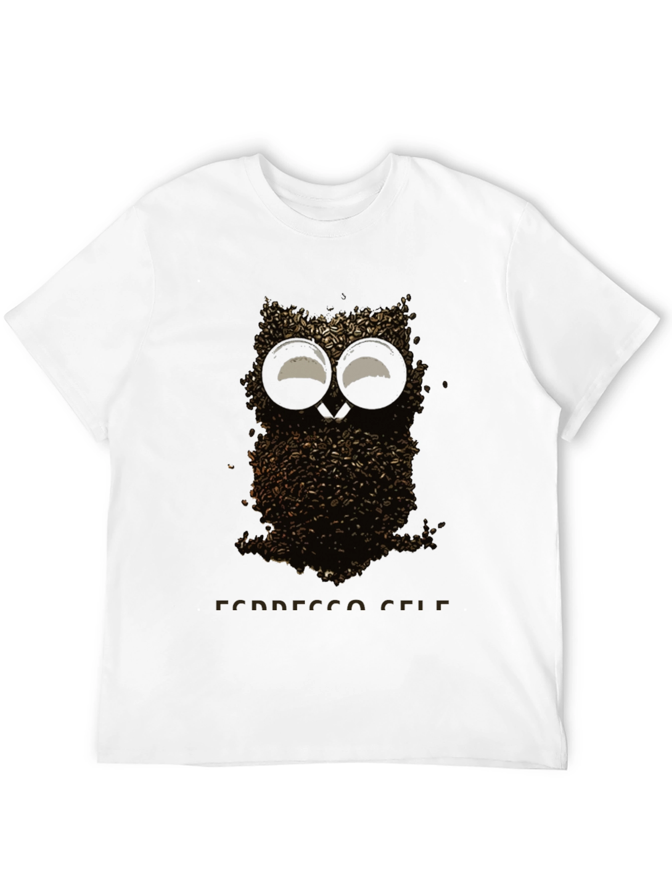 Coffee Bean Owl T-Shirt - Espresso Self