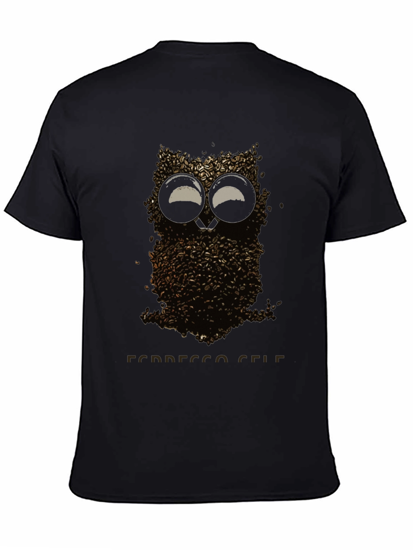 Coffee Bean Owl T-Shirt - Espresso Self