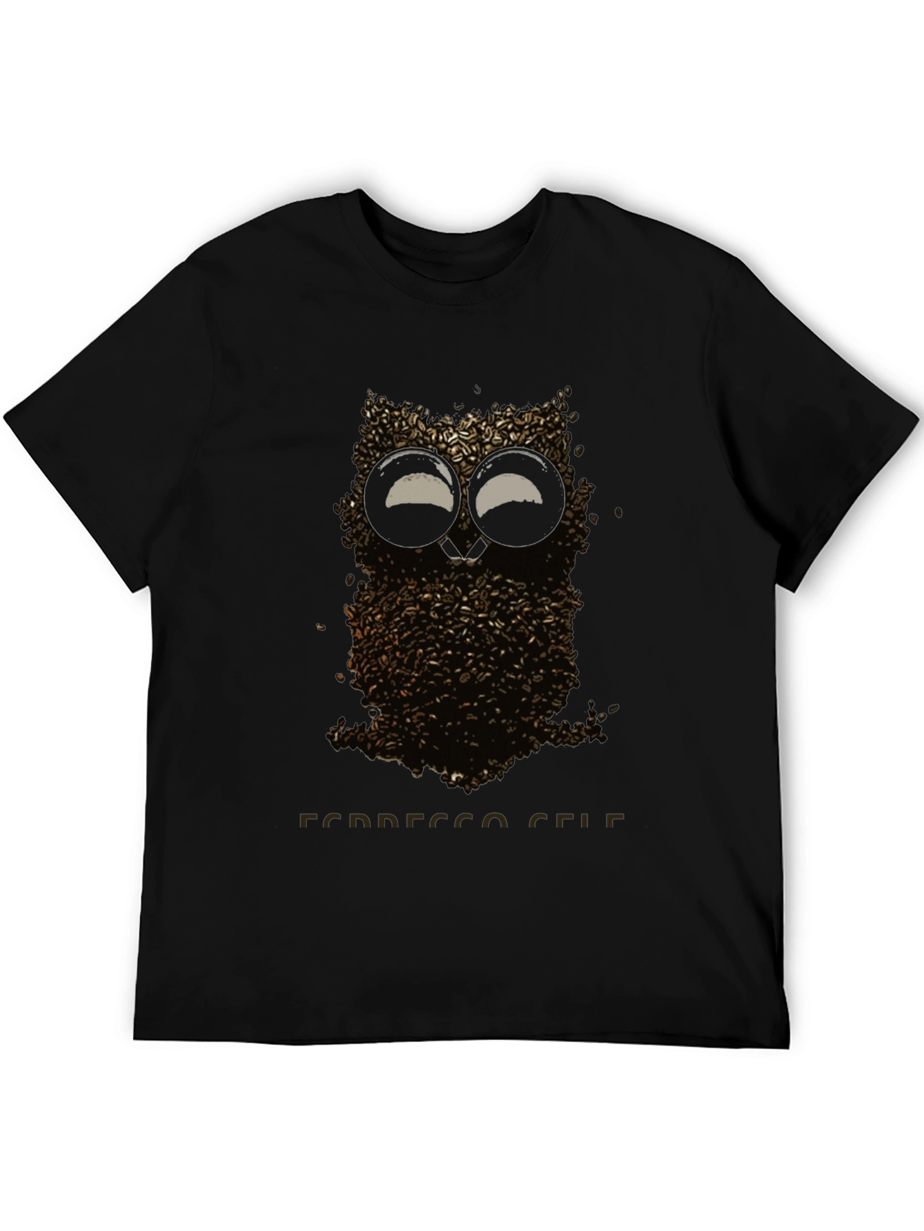 Coffee Bean Owl T-Shirt - Espresso Self