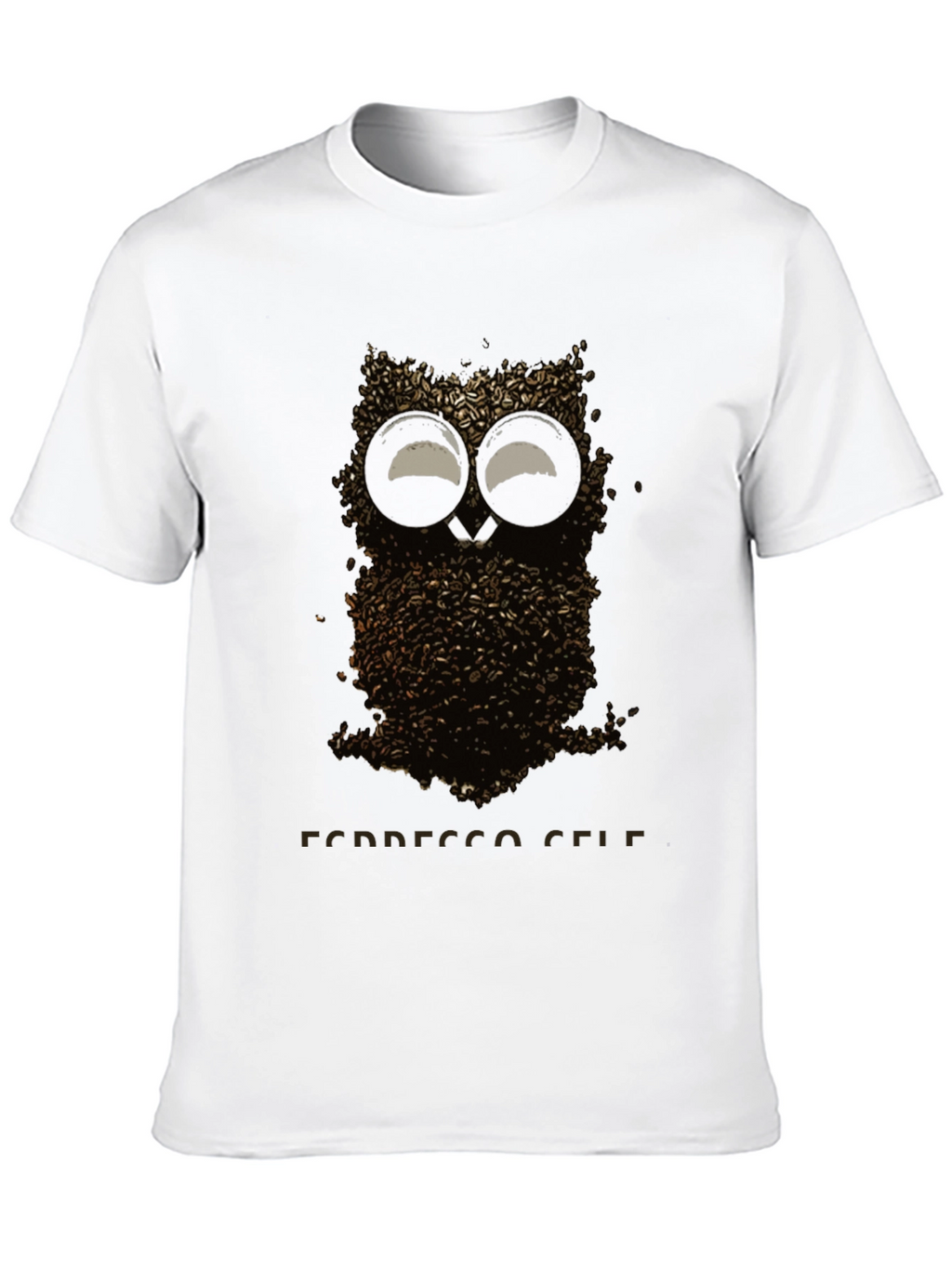 Coffee Bean Owl T-Shirt - Espresso Self