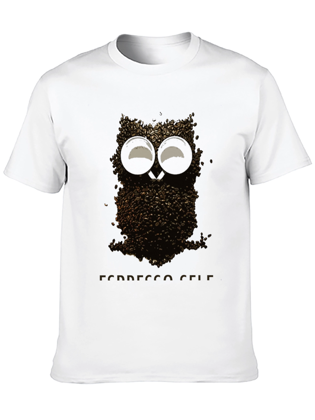 Coffee Bean Owl T-Shirt - Espresso Self