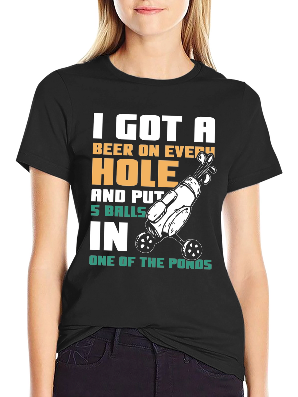 Funny Golf T-Shirt - Beer on Every Hole