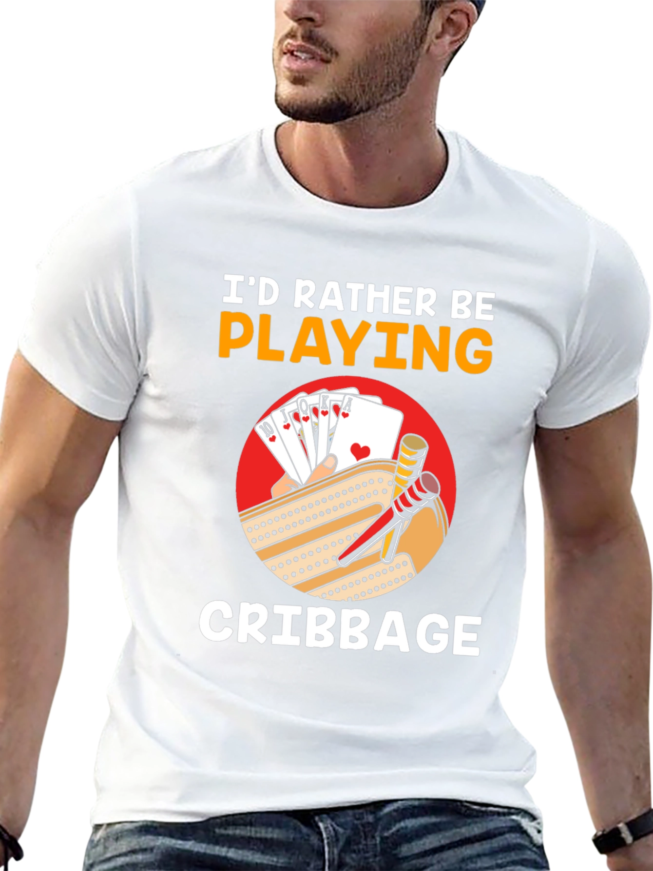 Cribbage Player T-Shirt - Id Rather Be Playing