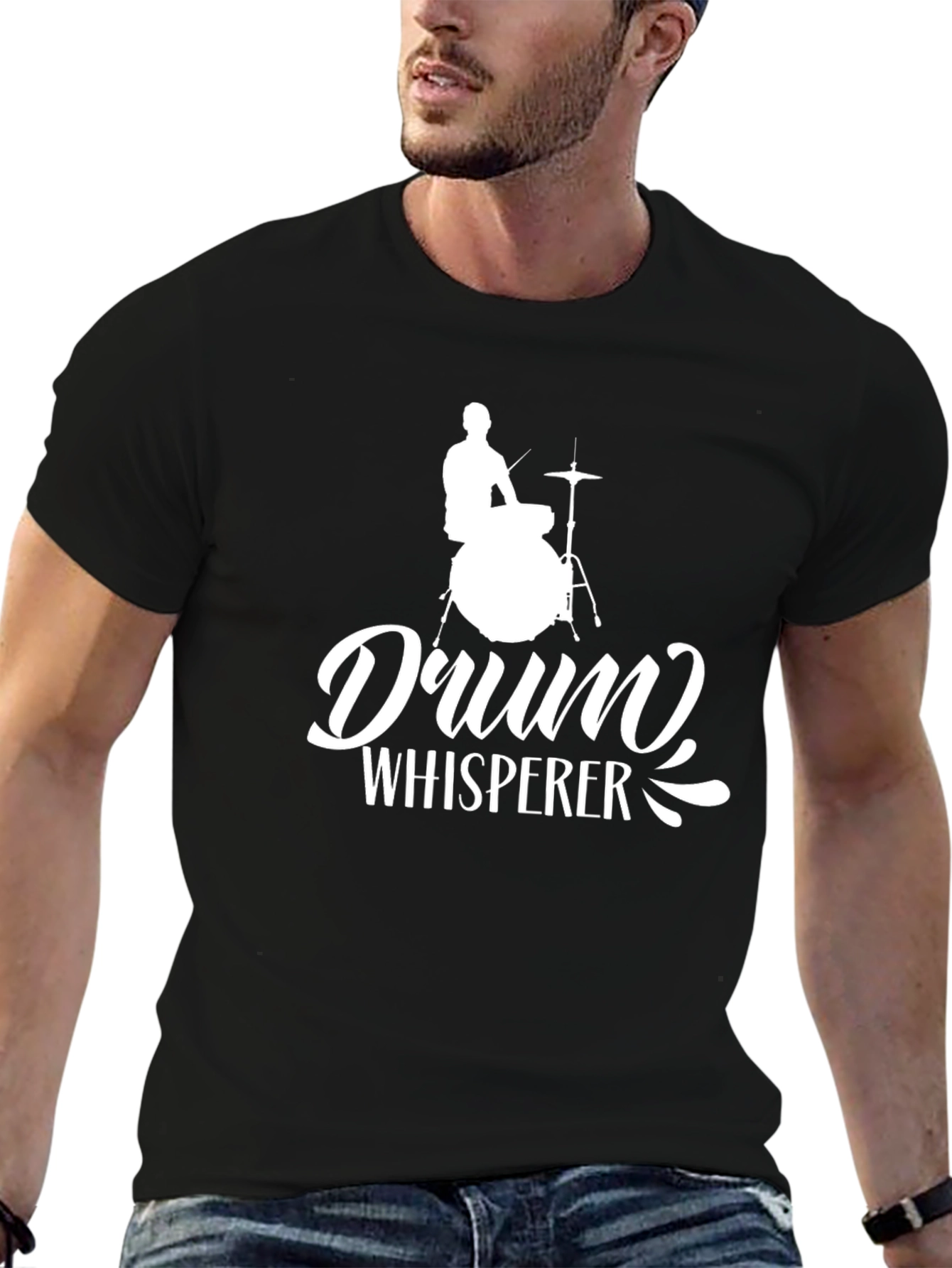 Drum Whisperer Graphic T-Shirt - Music Lover Tee