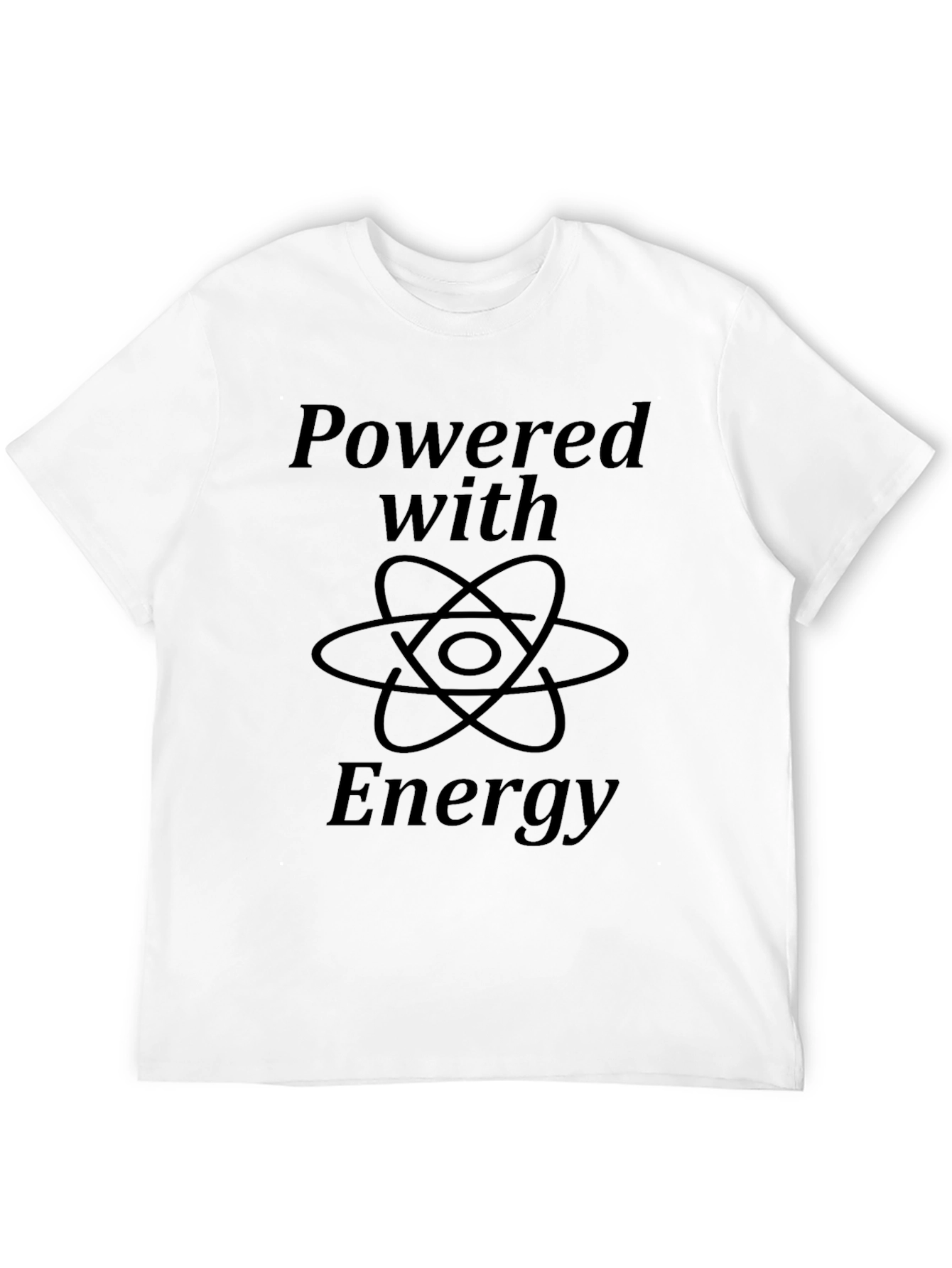 Powered with Energy Graphic T-Shirt - Black Cotton Tee