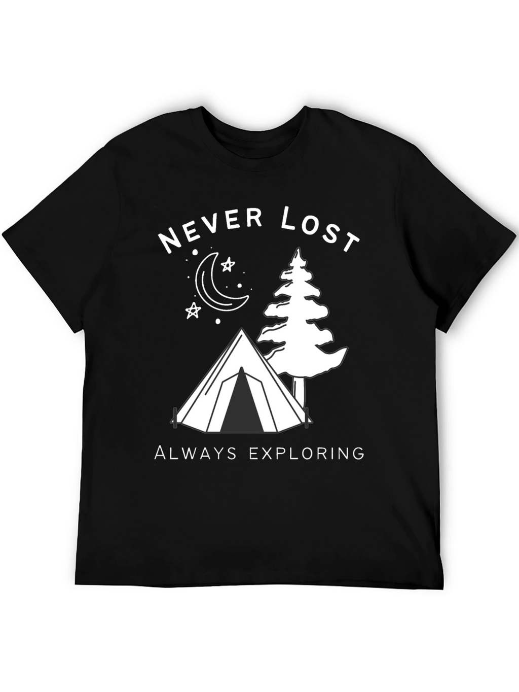 Never Lost Exploring Graphic T-Shirt
