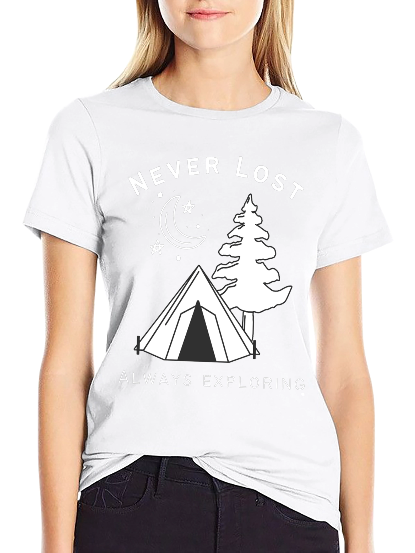 Never Lost Exploring Graphic T-Shirt