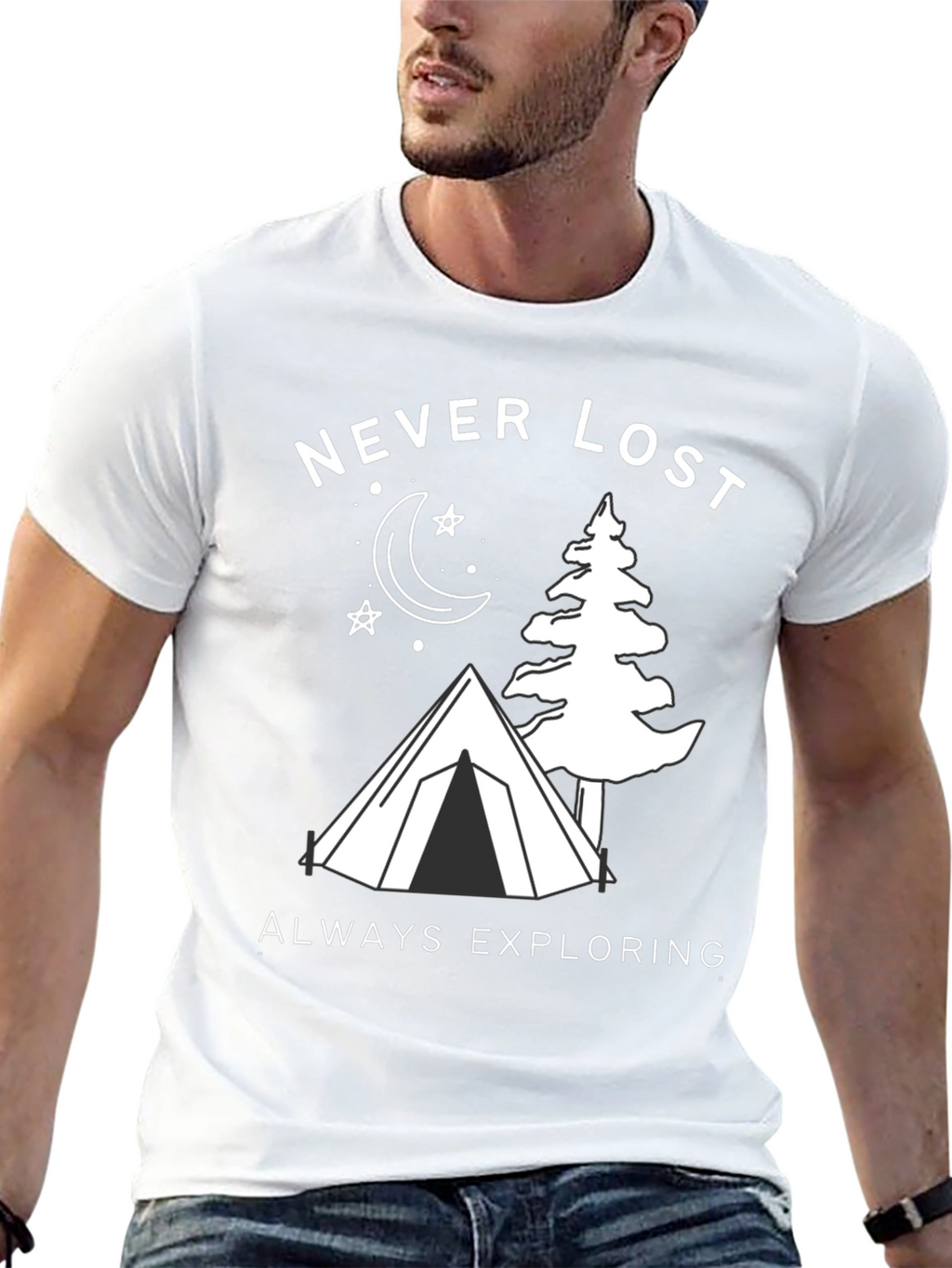 Never Lost Exploring Graphic T-Shirt