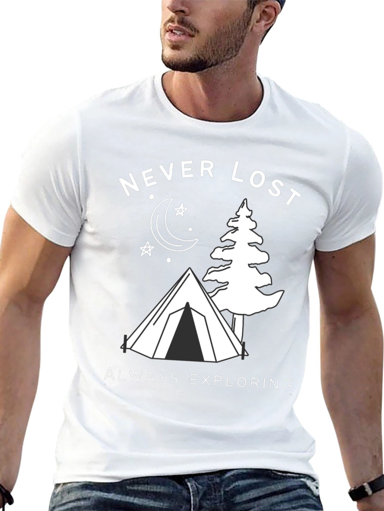 Never Lost Exploring Graphic T-Shirt