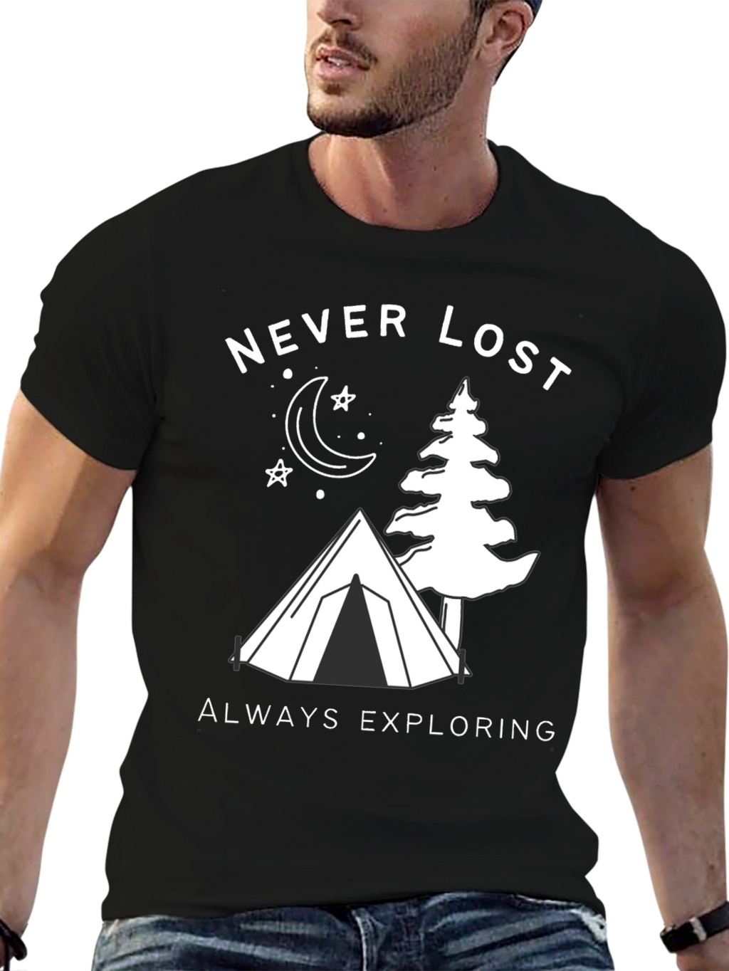 Never Lost Exploring Graphic T-Shirt