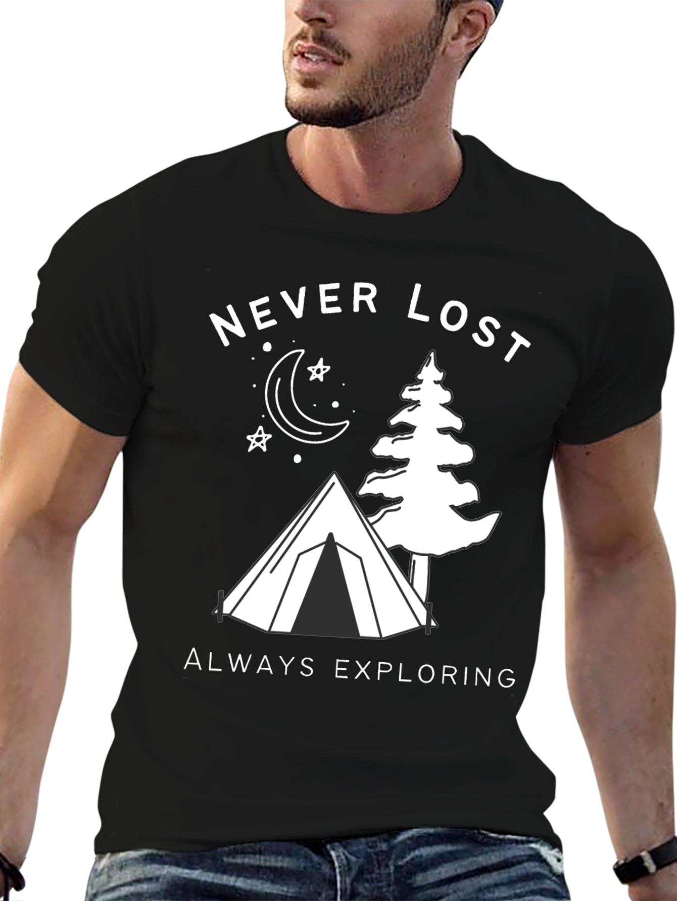 Never Lost Exploring Graphic T-Shirt