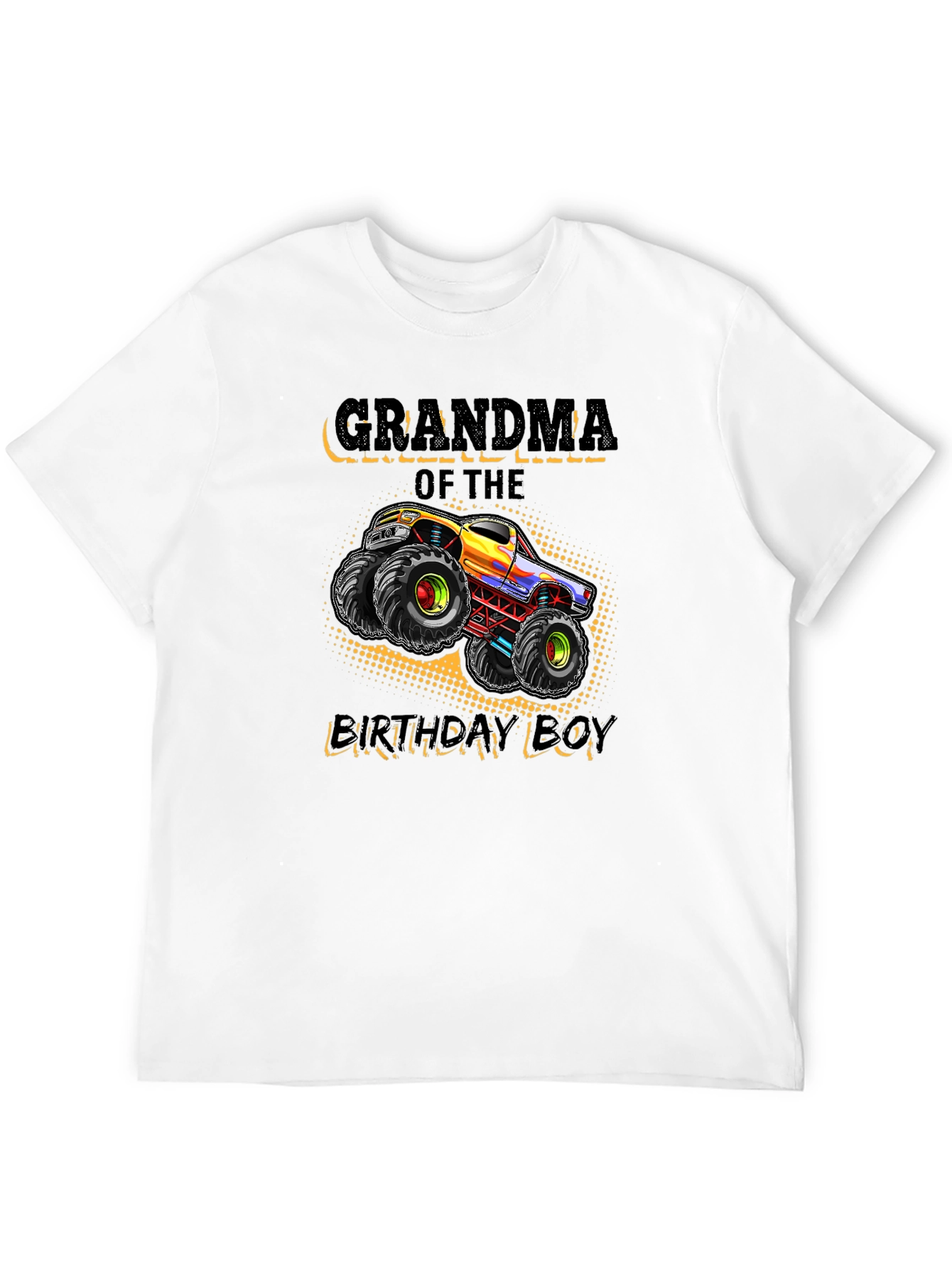 Grandma of the Birthday Boy Monster Truck T-Shirt