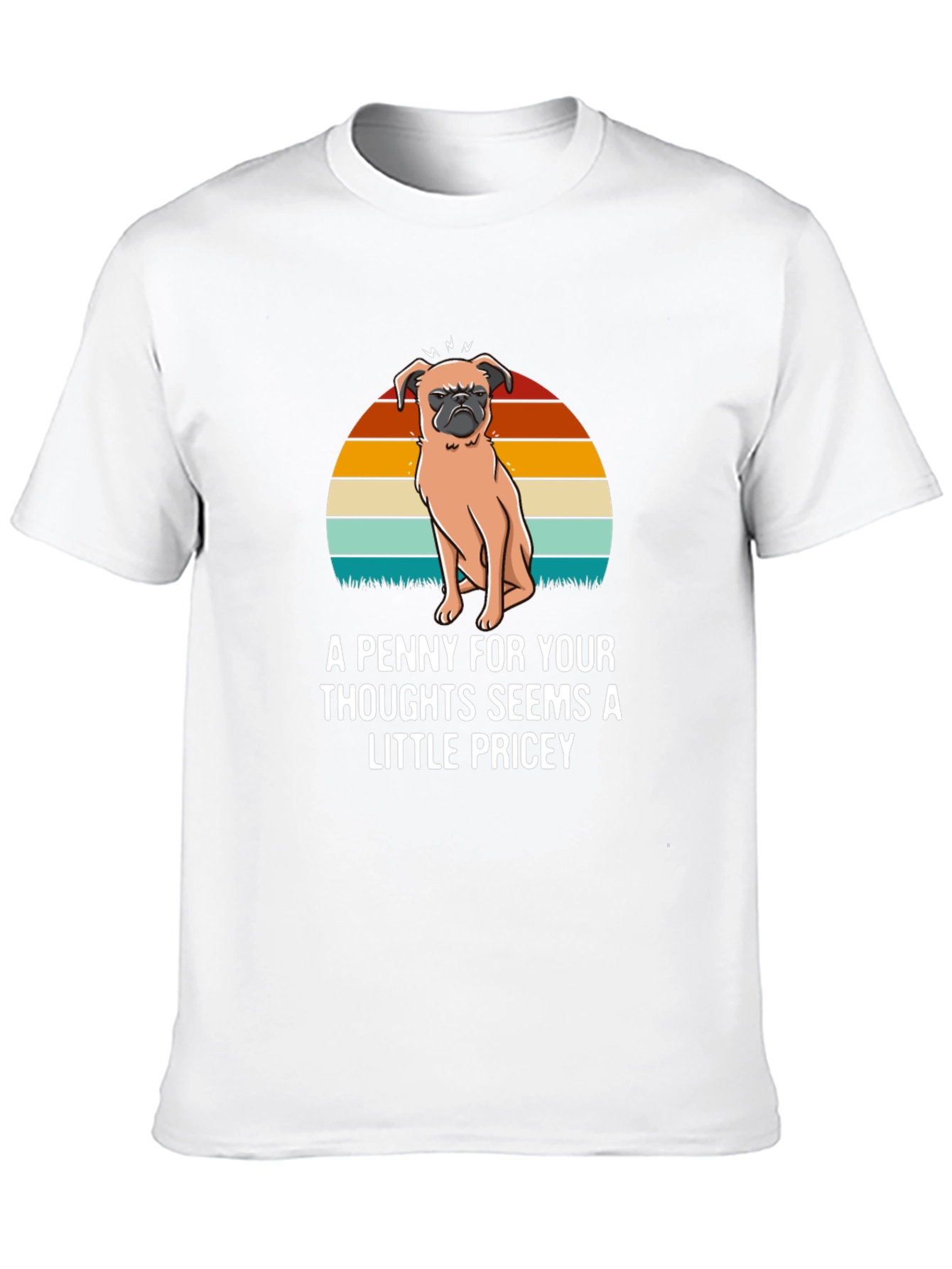 Funny Pug T-Shirt: A Penny For Your Thoughts