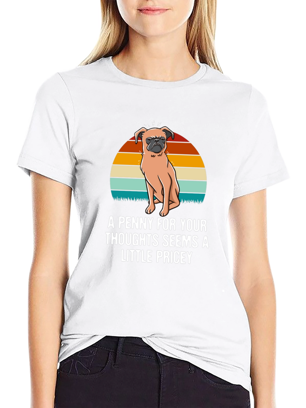 Funny Pug T-Shirt: A Penny For Your Thoughts