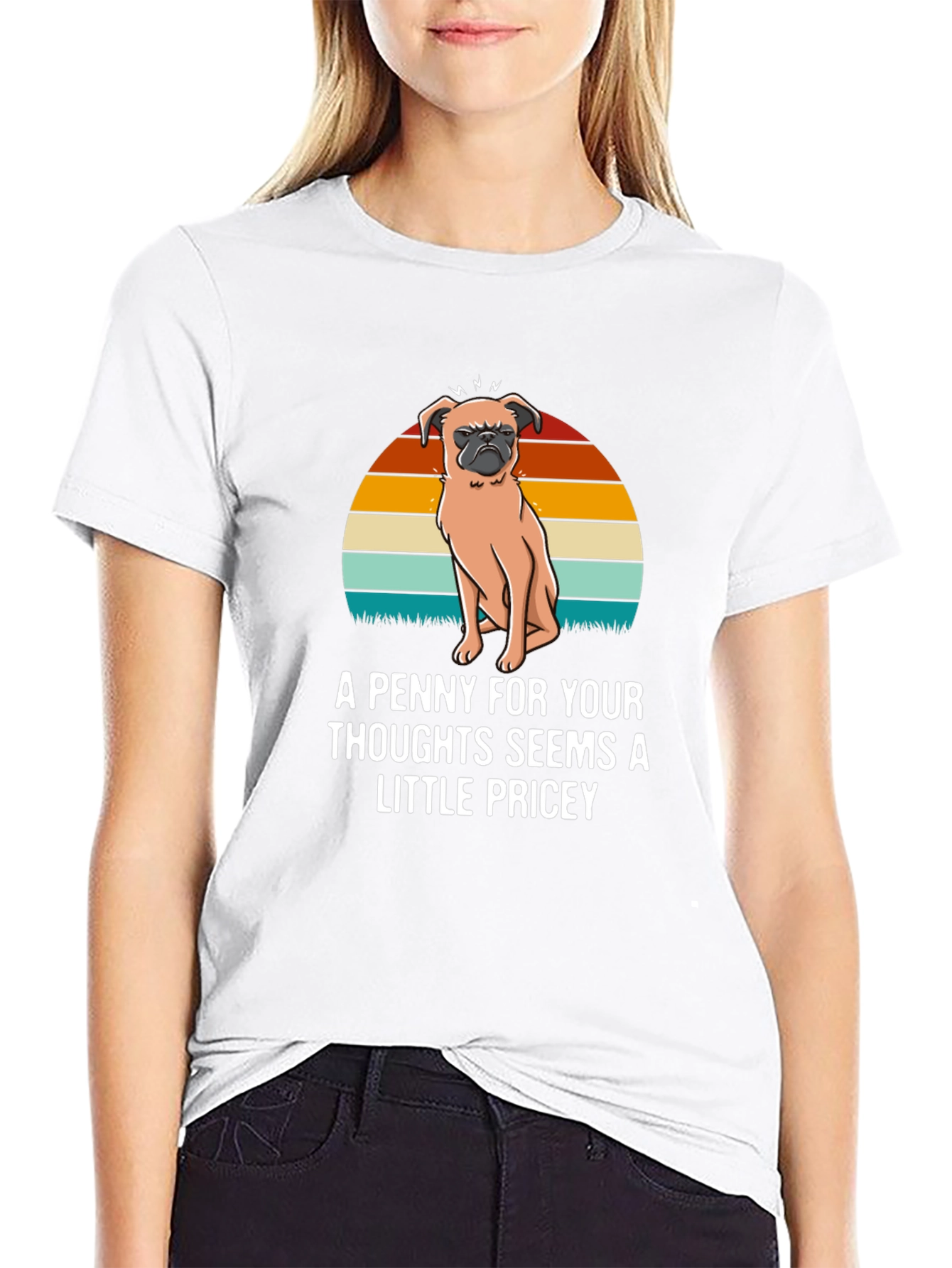 Funny Pug T-Shirt: A Penny For Your Thoughts