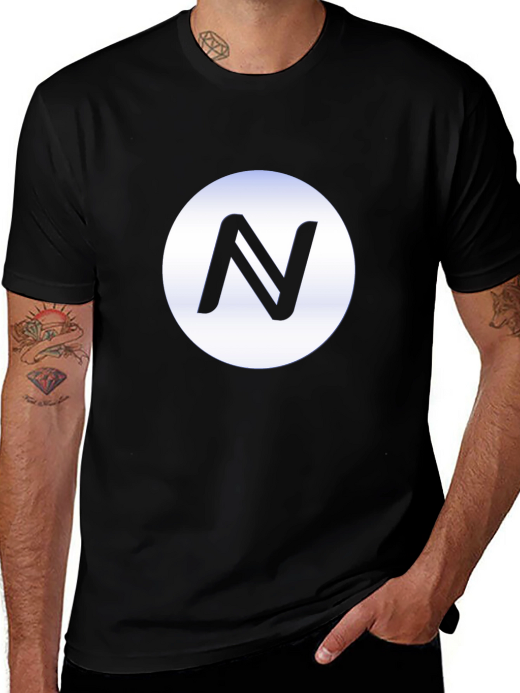 Black T-Shirt with Circle N Logo
